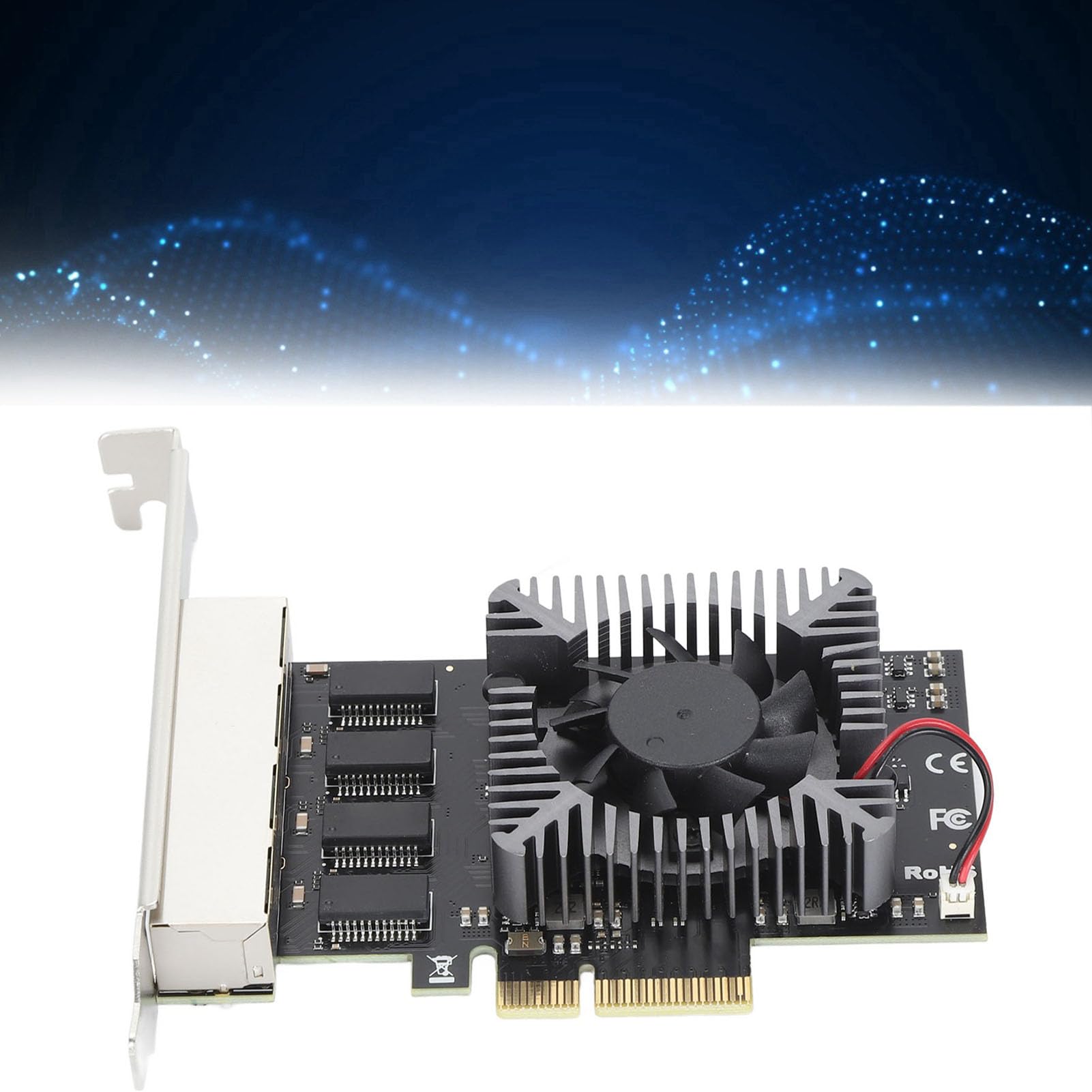 2.5G Gigabit PCIe Ethernet Network Card - 4 Port 2.5Gbps PCI Express LAN Adapter for Windows & Linux | High-Speed Networking for Gaming, Servers & Workstations