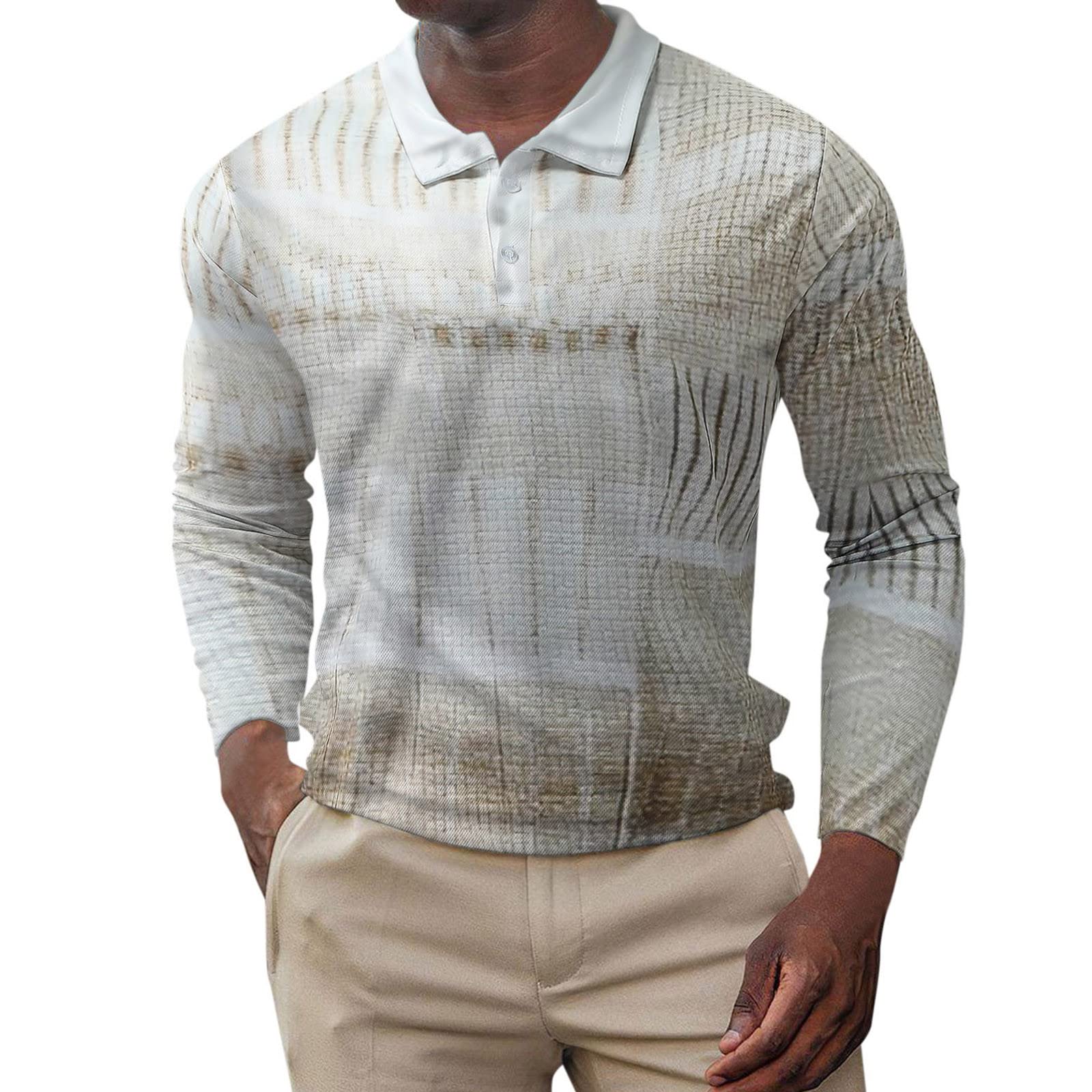 Men's Casual Long Sleeve T-Shirts & Flannel Sweatshirts - Regular Fit Comfortable Autumn Winter Wear for Outdoor Activities and Daily Fashion