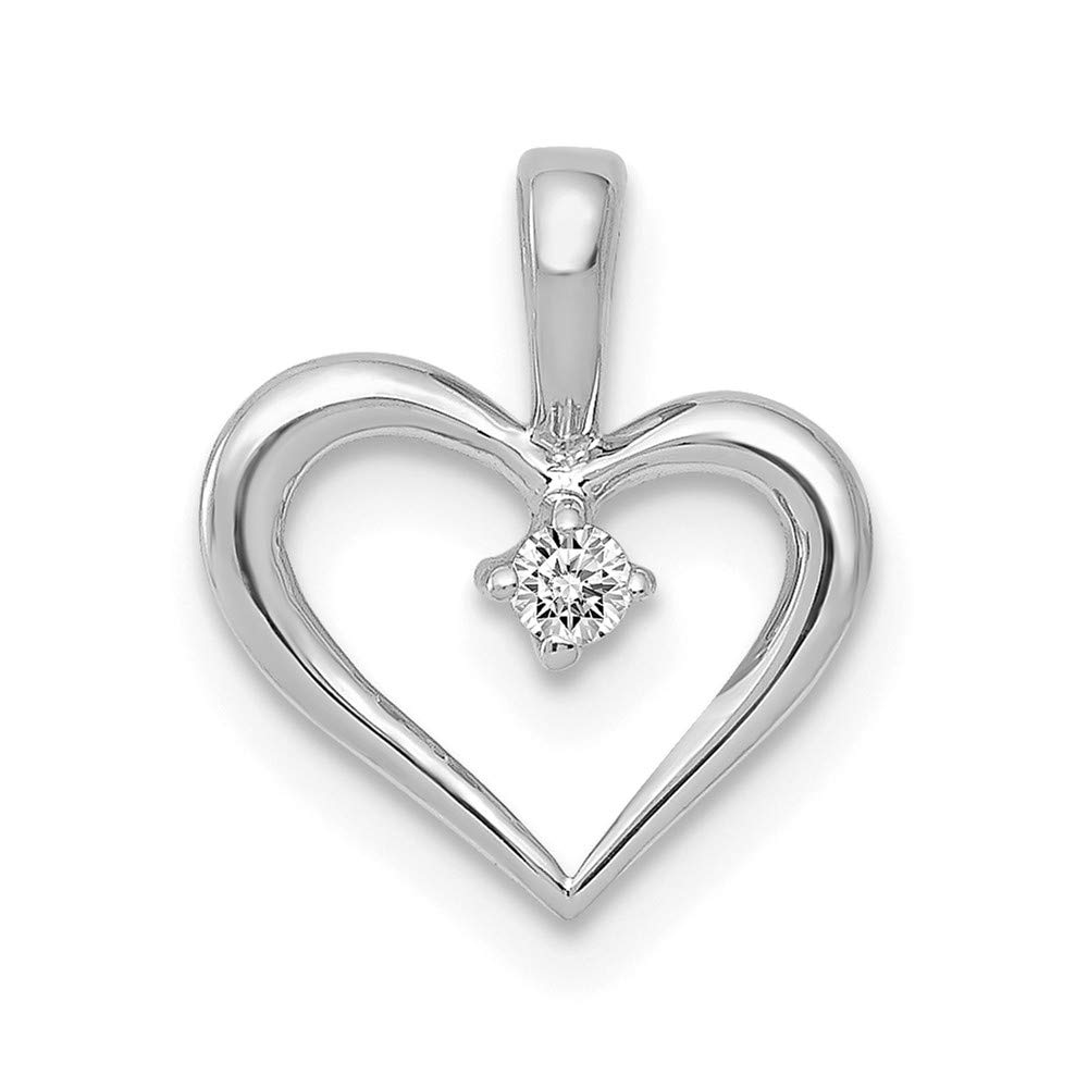 14K Rose Gold AA Diamond Heart Pendant Necklace for Women - Elegant Valentine's Day Gift, Anniversary Jewelry & Everyday Luxury Wear