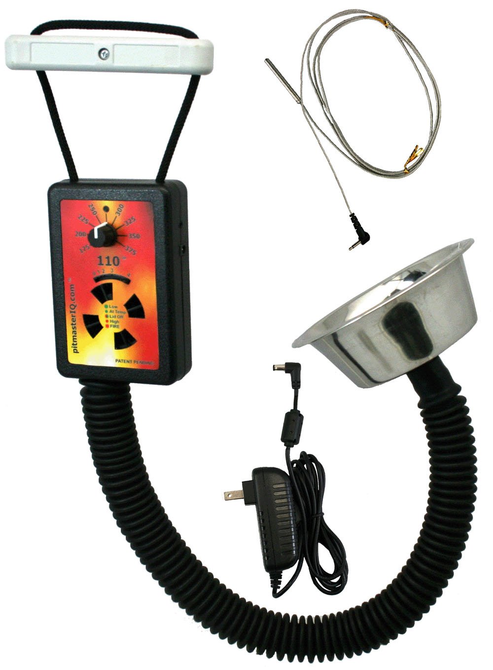 IQ110 BBQ Temperature Regulator Kit with Standard Pit Adapter - Compatible with Weber Smokey Mountain, Weber Kettle & Most BBQ Smokers | Perfect for Smoking, Grilling & Slow Cooking Meats