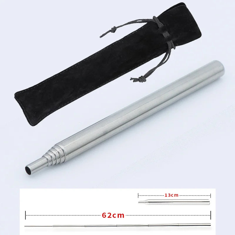 Premium Stainless Steel Collapsible Fire Bellowing Tool - Outdoor Fire Blowpipe for Camping, BBQ & Fireplace - Durable & Portable Fire Starter Accessory