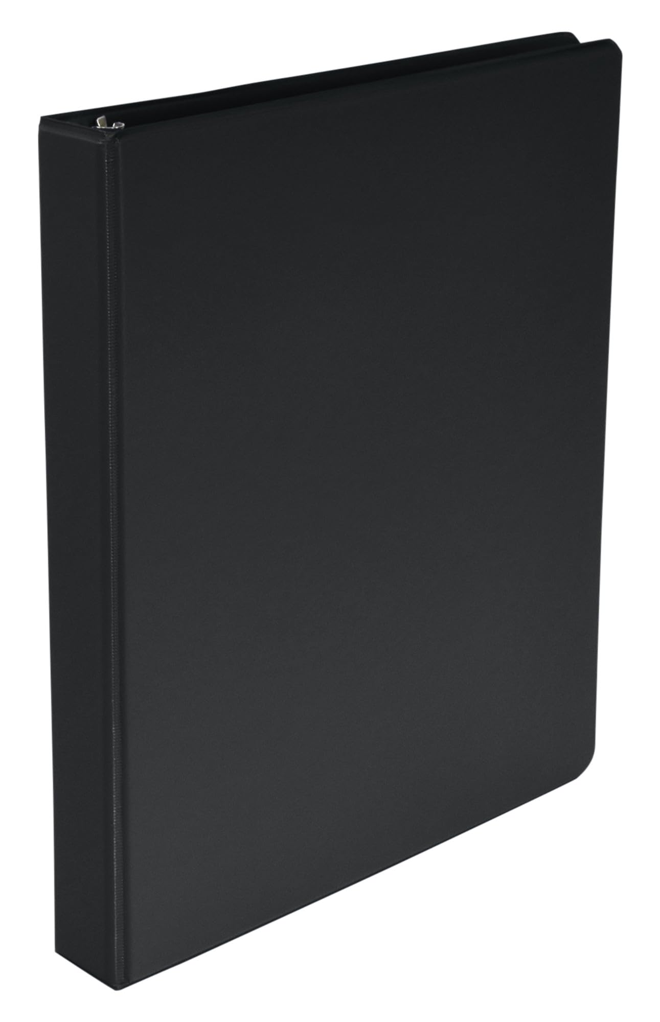 School Smart 1 Inch Black Polypropylene D Ring Binder - Durable 3-Ring Folder for School, Office & Home Organization