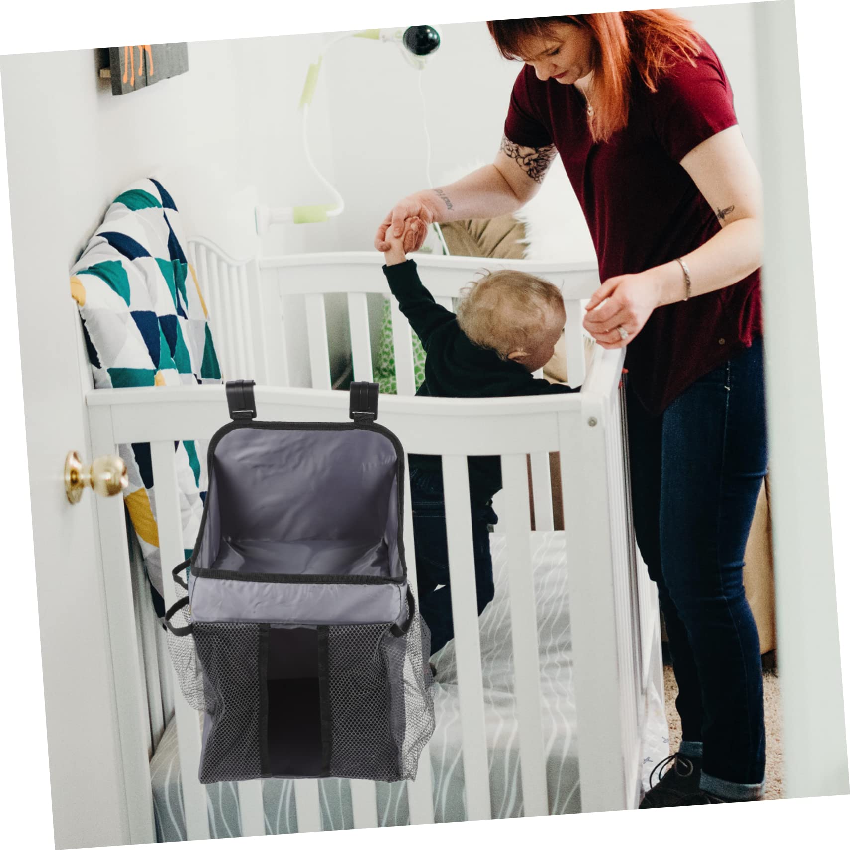 Totority 4-Piece Stroller Storage Bag Set - Waterproof Organizer Pouch for Diapers, Essentials & Baby Gear | Perfect for Strollers, Car Seats & Nursery Organization