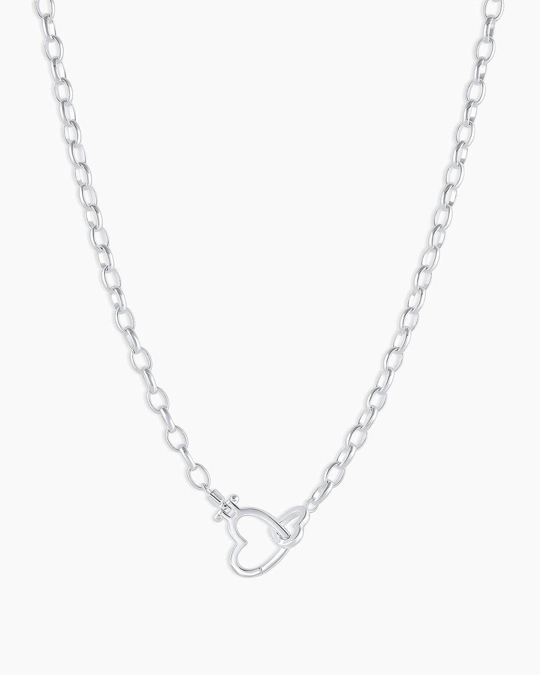 Parker Heart Necklace for Women - Sterling Silver Heart Pendant with 18