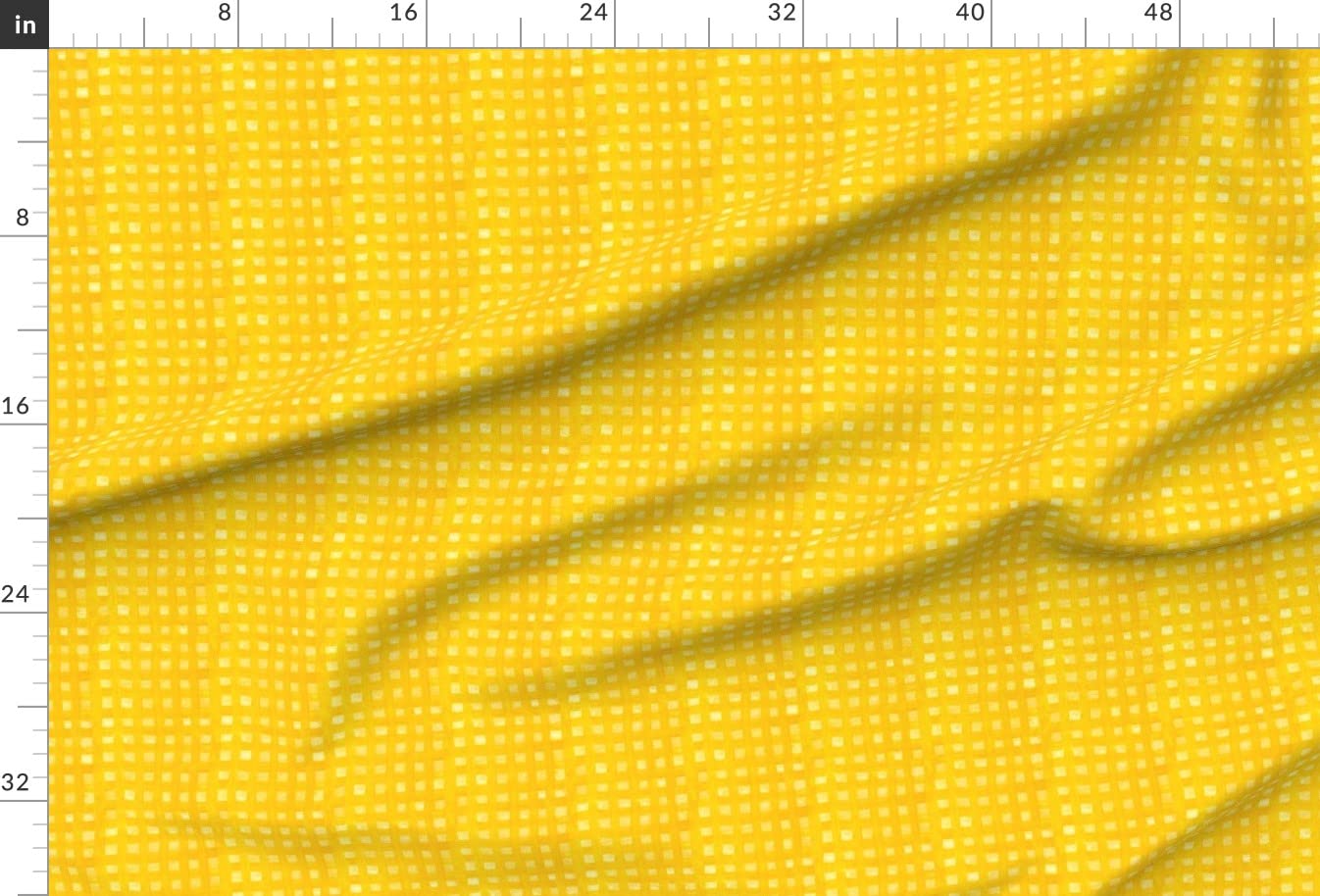 Yellow Paint Gingham Check Pattern Watercolor Fabric - Gender Neutral Minky Printed Fat Quarter for Sewing Baby Blankets, Quilt Backing & Plush Projects - Soft & Durable Spoonflower Material