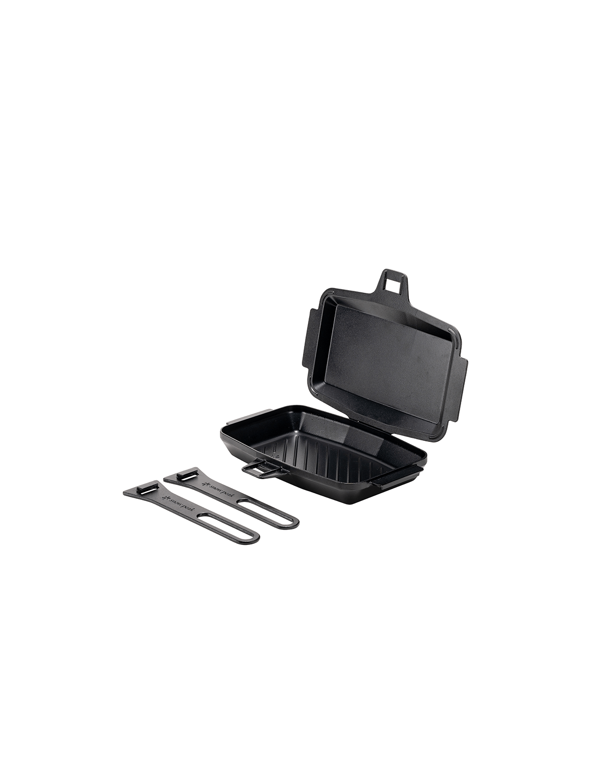 Cast Iron Sandwich Skillet - Heavy Duty Grill Pan for Perfect Paninis, Grilled Cheese & Breakfast Sandwiches - Ideal for Stovetop, Camping & Outdoor Cooking