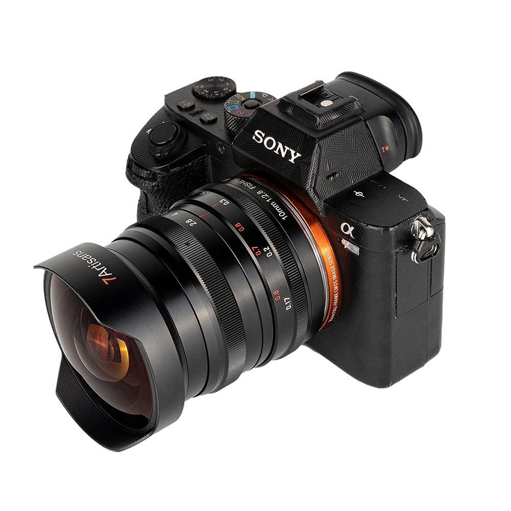 7artisans 10mm f2.8 Full Frame Fisheye Lens for Sony FE Mount - Ultra Wide Angle Manual Focus Lens with Focus Tab & Lens Case - Compatible with Sony A7, A7R, A7S, A6000, NEX Series - Perfect for Landscape, Architecture & Creative Photography - Authorized Reseller with Warranty