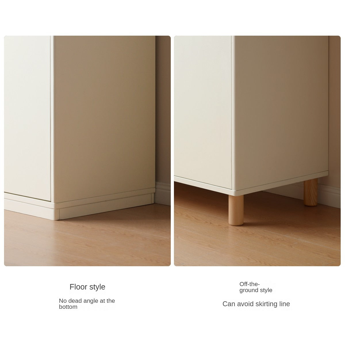 Pine Solid Wood Wardrobe - Cream Style Modern Closet for Bedroom, Living Room & Office Storage