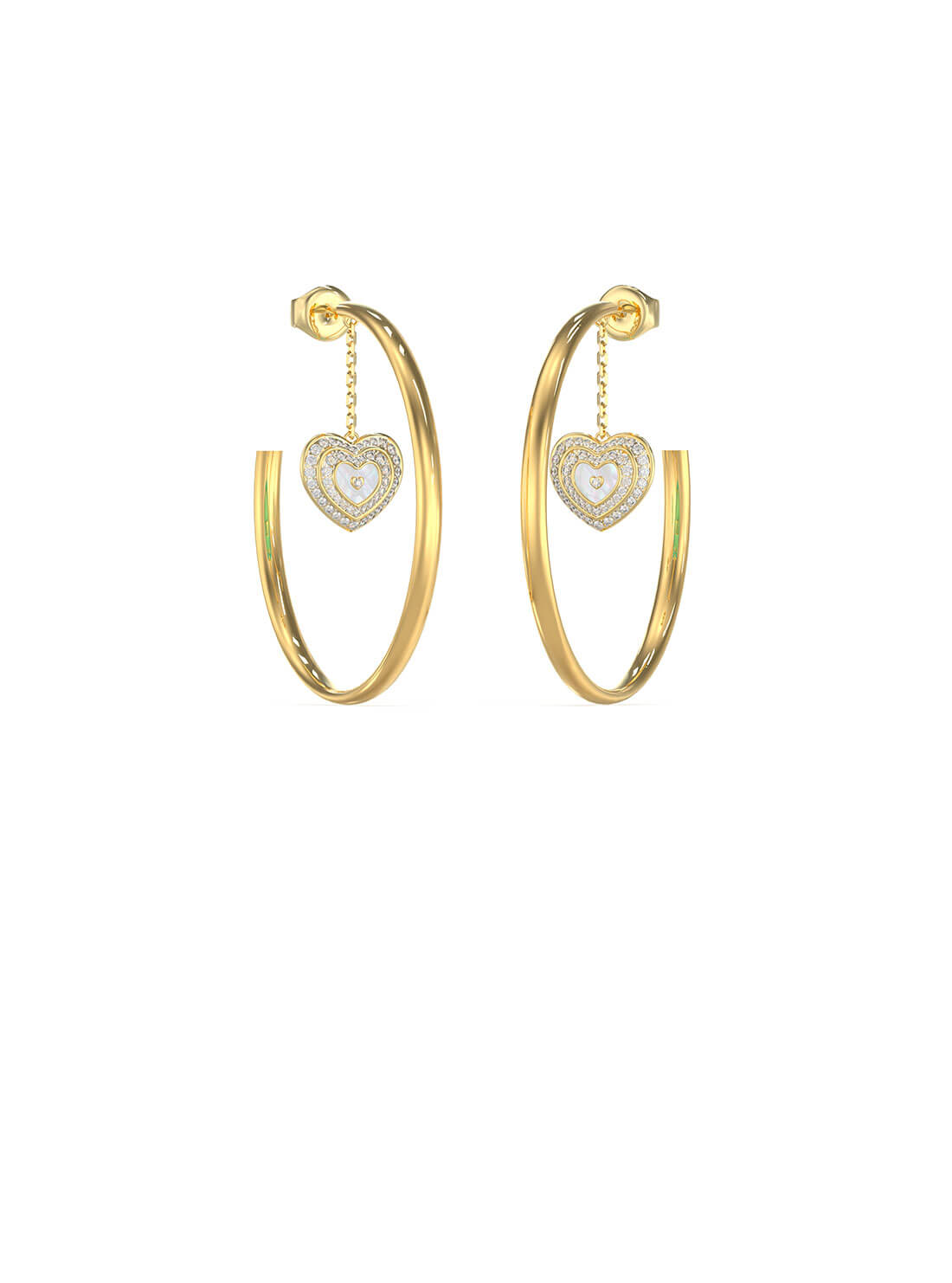 14K Gold Amami Heart Hoop Earrings for Women - Dainty Valentine's Day Gift, Anniversary Jewelry - Perfect for Date Nights, Weddings & Special Occasions