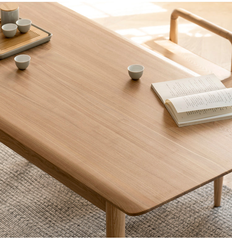 Premium Oak & Ash Solid Wood Tea Maker Set with Integrated Tea Table - Perfect for Home, Office & Zen Tea Ceremonies