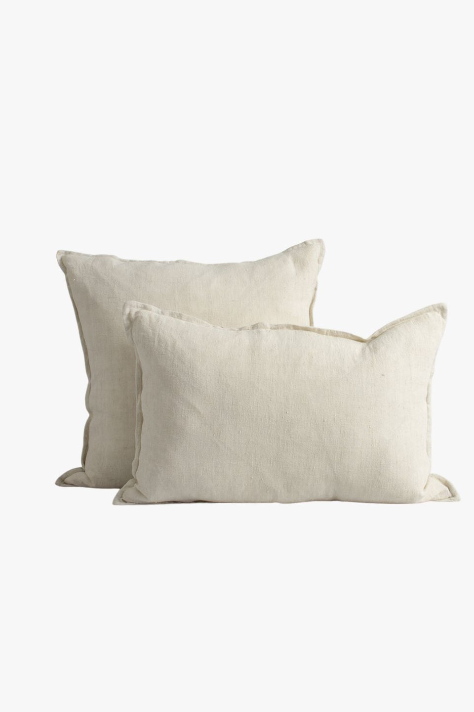 Premium 40x60cm Arcadia Almond Beige Feather Insert Linen Cushion Cover - Soft Home Decor for Sofa, Bed & Living Room