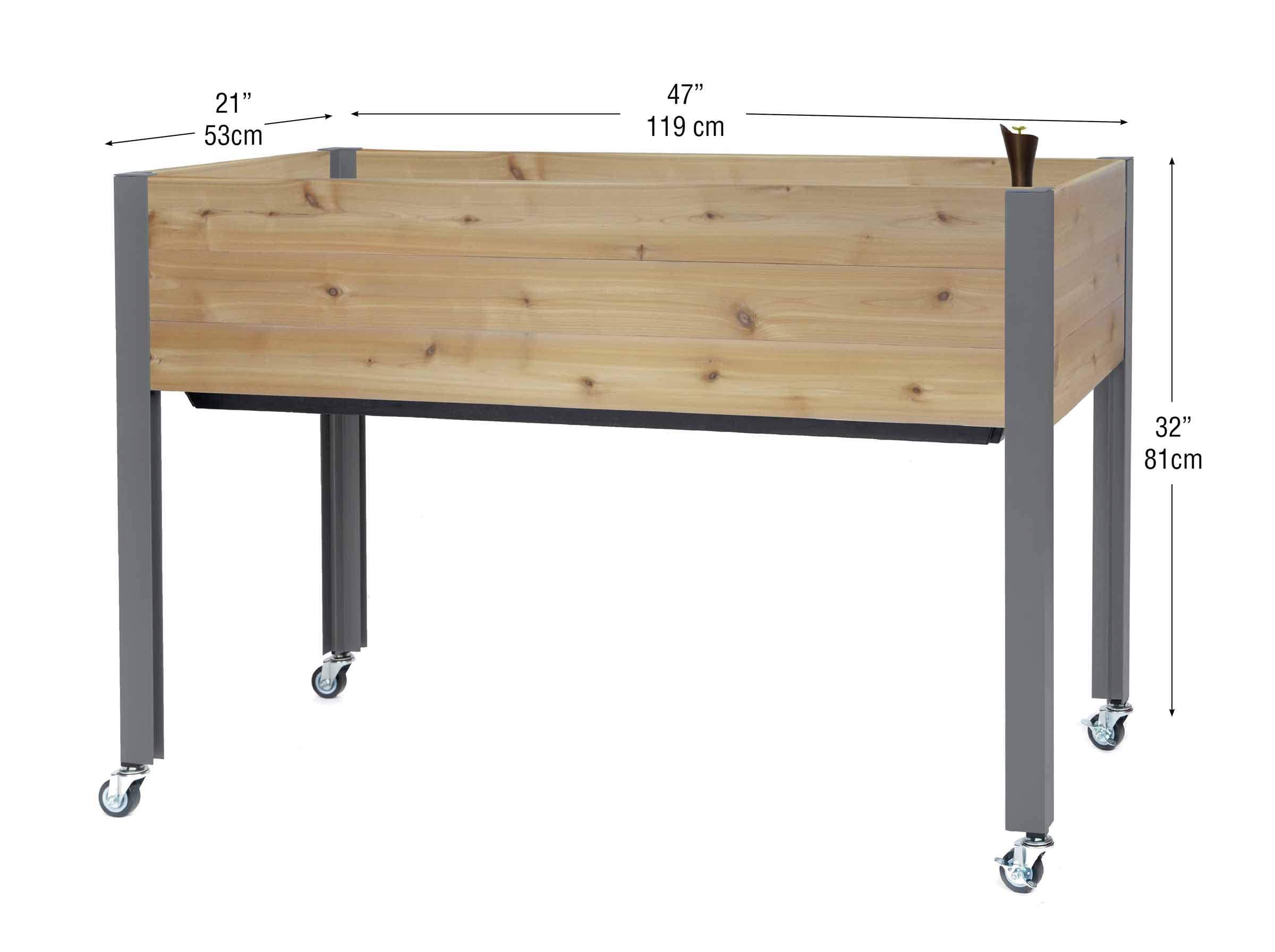 **CedarCraft Self-Watering Elevated Cedar Planter Box (21