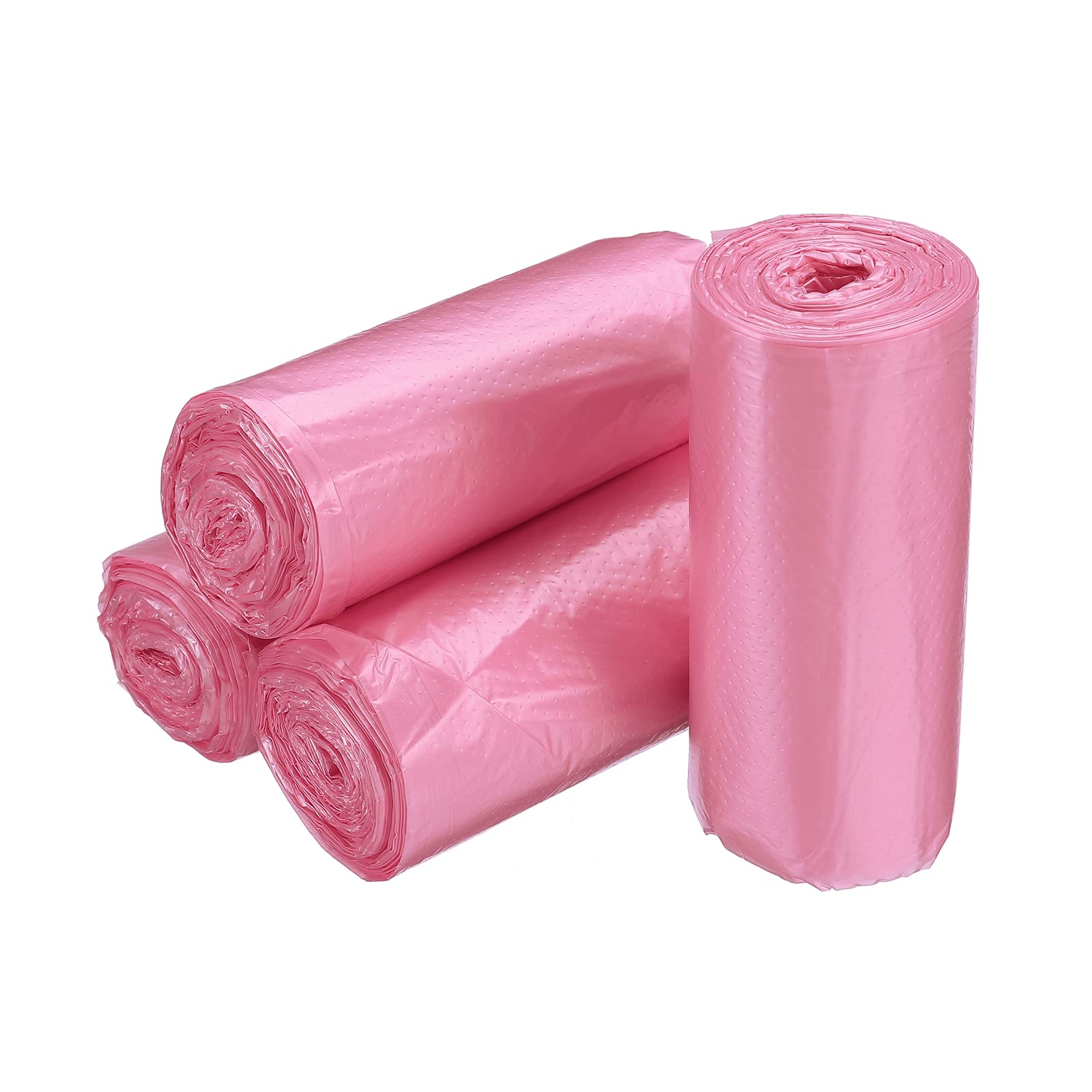 Meccanity Small Trash Bags 0.5 Gallon Mini Garbage Bags for Desktop & Office Trash Cans - Pink (6 Rolls, 180 Counts) | Perfect for Home, Office, Bathroom & Car Waste Disposal
