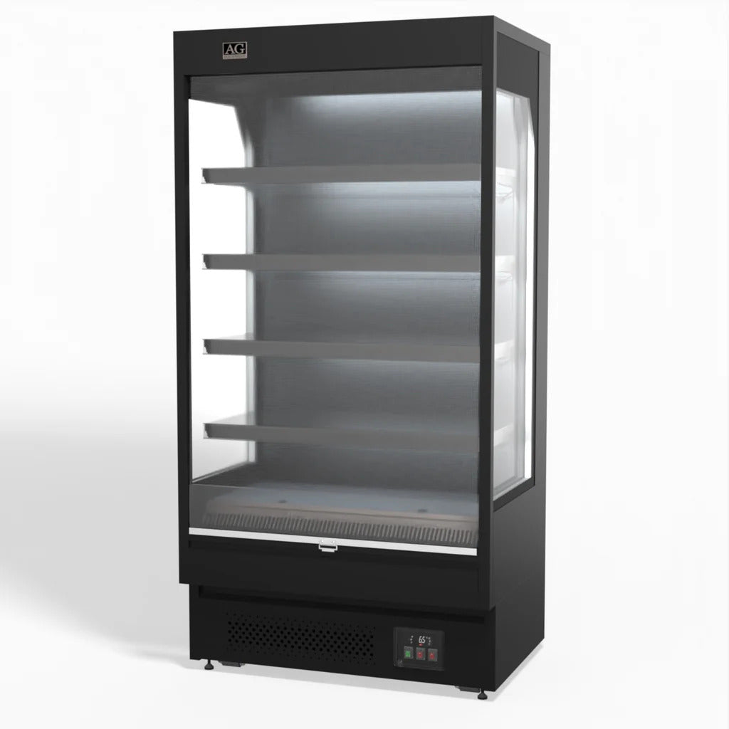 AG 1000mm Commercial Open Air Multi-Deck Display Refrigerator for Supermarkets, Grocery Stores & Convenience Shops - Perfect for Showcasing Fresh Produce, Dairy & Beverages