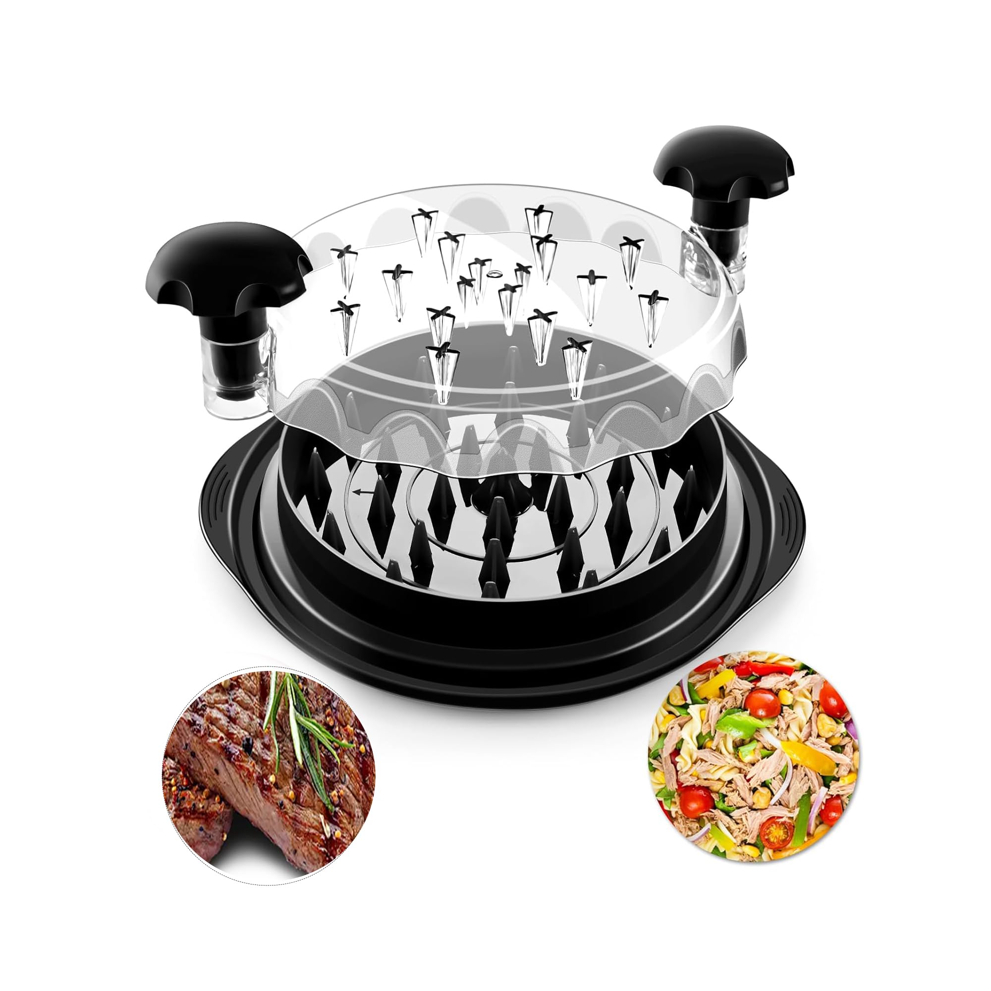 PINKJOY Premium Chicken Shredder & Meat Shredder Tool - Ergonomic Non-Slip Handle, Easy to Clean & Twist - Perfect for Pulled Chicken, Pork, Beef - Ideal for BBQ, Tacos, Sandwiches & Meal Prep
