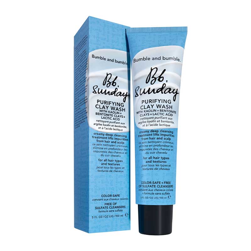 Bumble and Bb. Sunday Purifying Clay Wash - Deep Cleansing Shampoo for Detox & Scalp Care | Perfect for Post-Workout, Travel & Weekly Hair Refresh