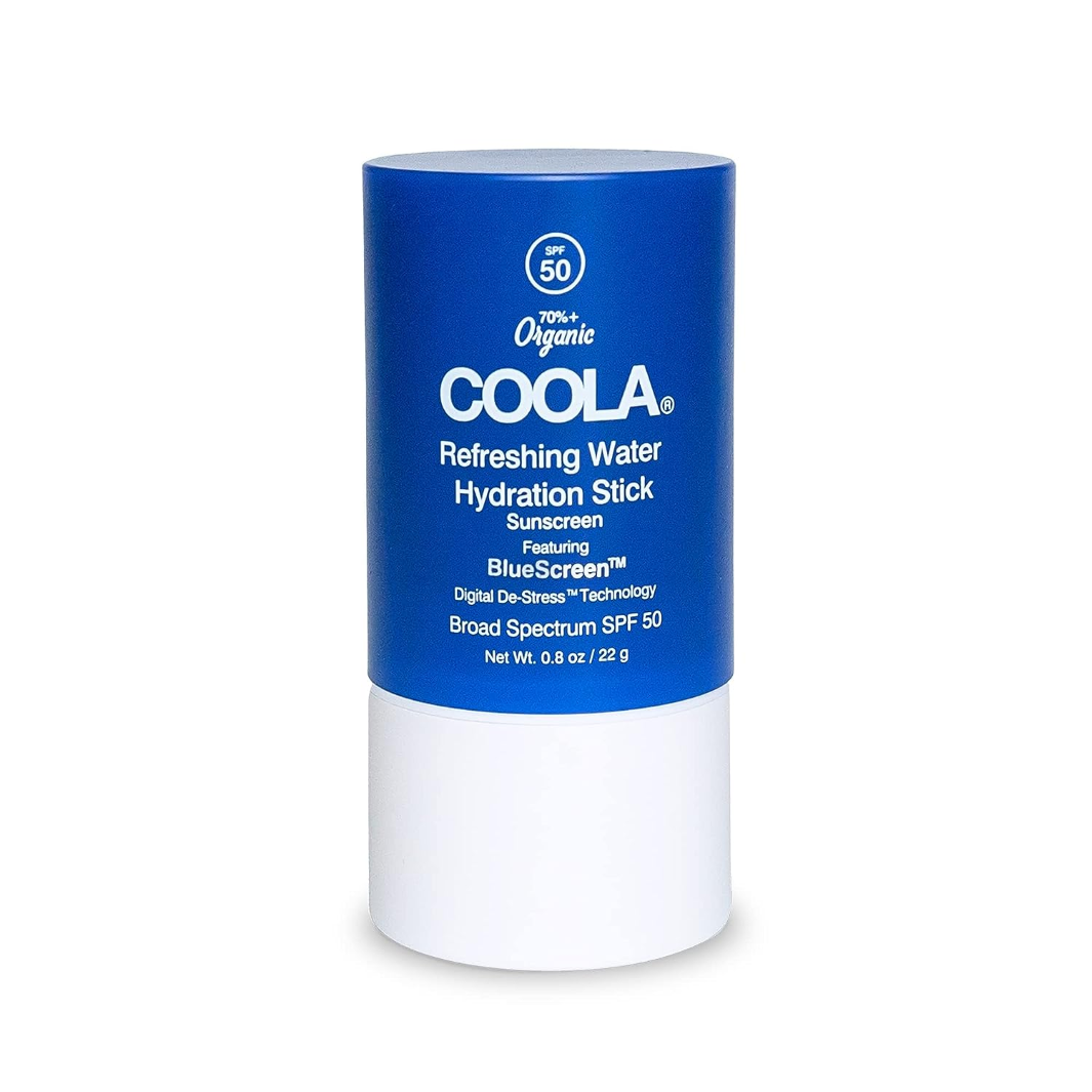 COOLA Refreshing Water Hydration Stick - Organic Face Sunscreen SPF 50 for Daily Protection | Perfect for Outdoor Activities, Beach & Travel