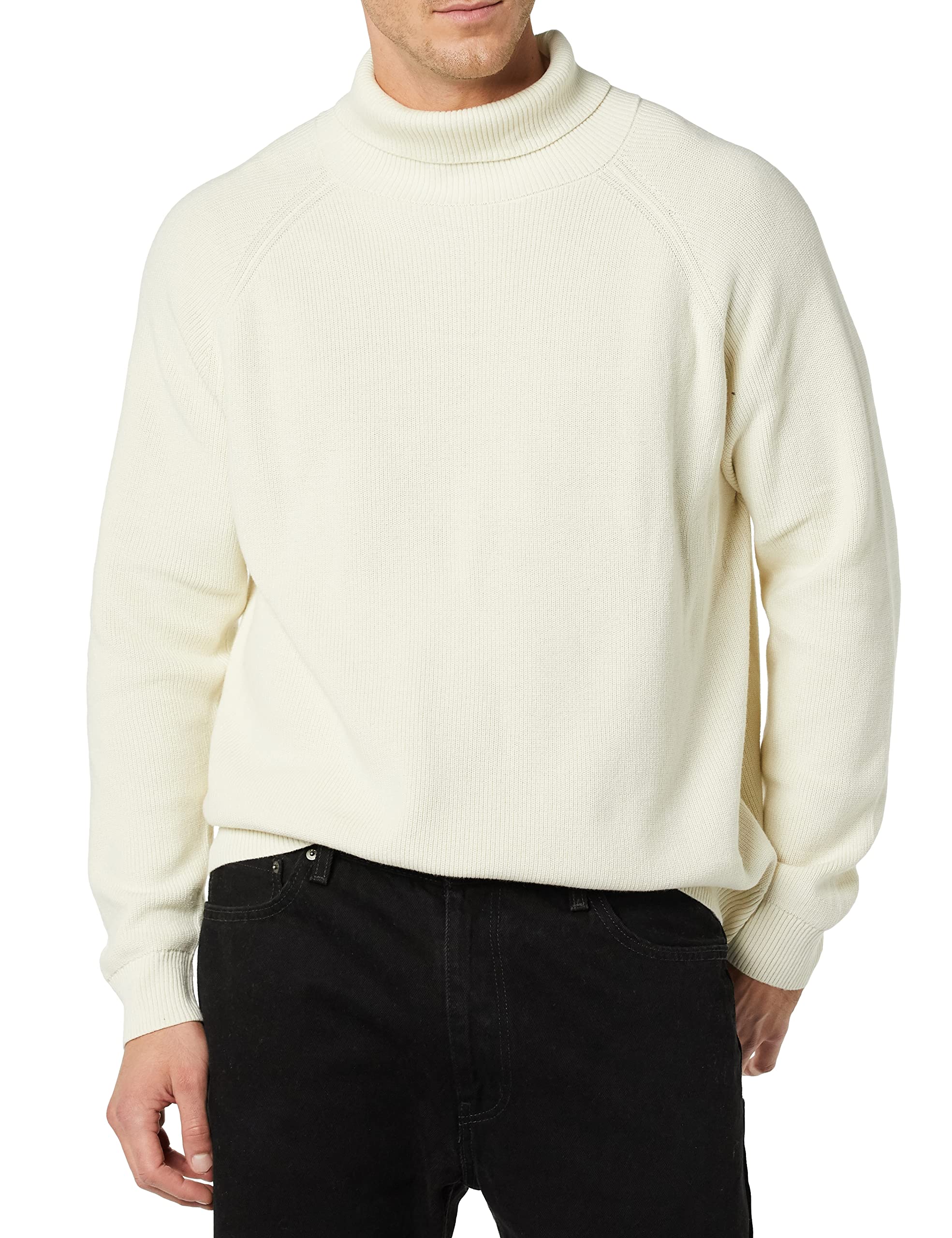 Amazon Essentials Men's 100% Cotton Rib Knit Turtleneck Sweater - Warm & Comfortable Winter Pullover for Casual Wear & Office Outfits