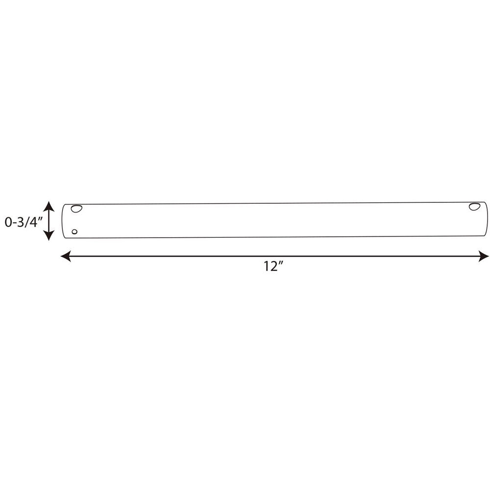 12 Inch White Ceiling Fan Downrod with 1 Inch O.D. - Perfect for Indoor & Outdoor Ceiling Fan Installation