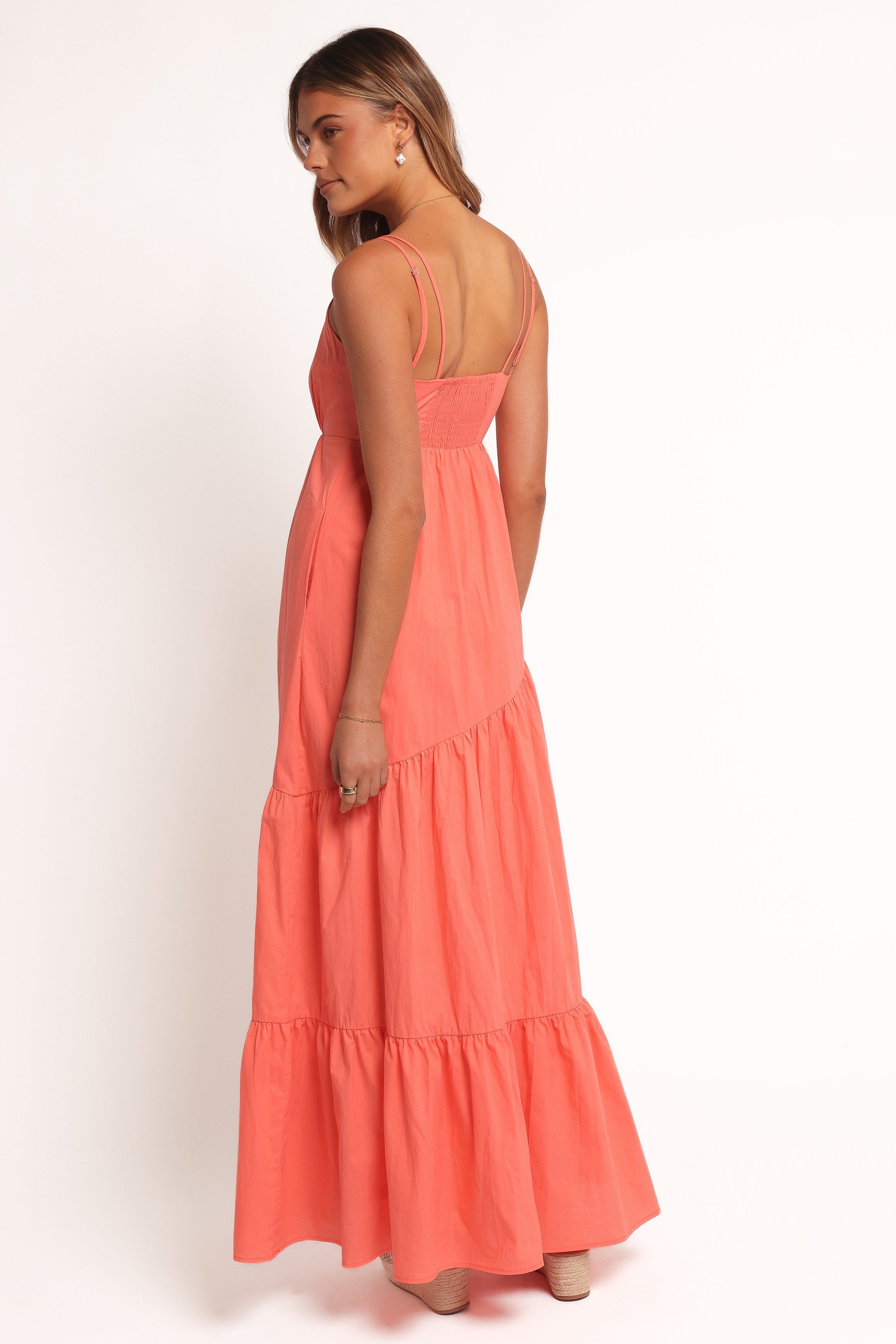 Forbes Women's Maxi Dress - Flowy Coral Long Summer Dress for Beach, Vacation & Casual Wear | Elegant & Comfortable
