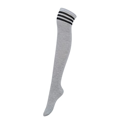 1 Pair - Grey With Black Stripes