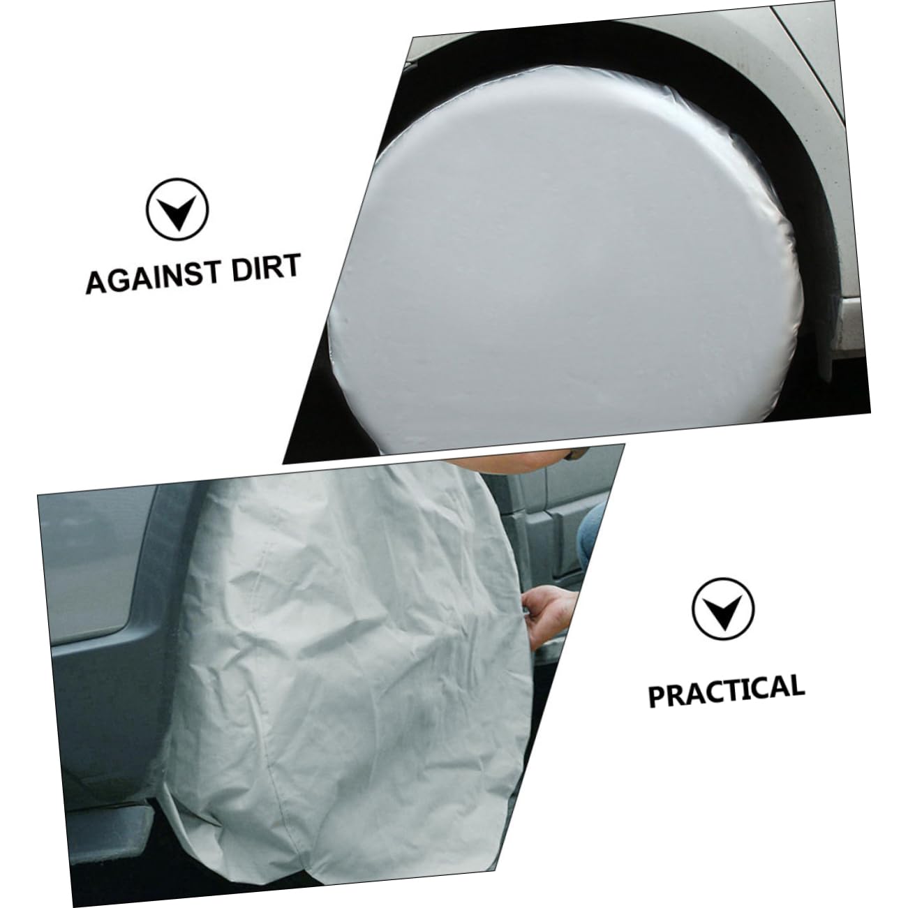 Waterproof Car Tire Covers Set for 27-29 Inch Tires - Heavy Duty UV Protection with Drawstring Closure - Perfect for RV, SUV, and Truck Storage & Travel Protection