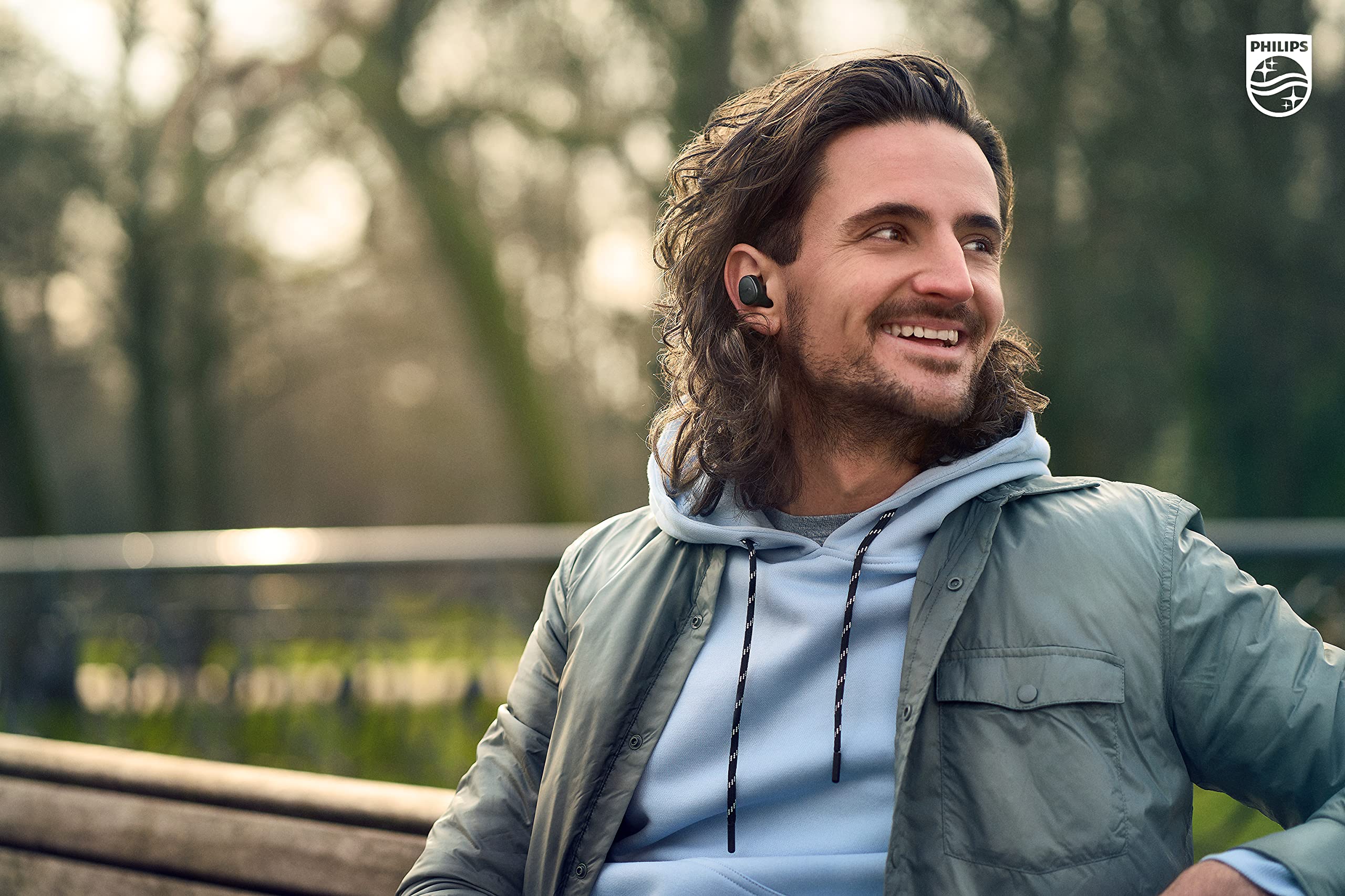 Philips T4556 True Wireless Earbuds with Active Noise Cancellation (ANC), IPX4 Waterproof & Sweatproof, Bluetooth 5.0, 30H Playtime - Perfect for Gym, Running, Travel & Work (Black)