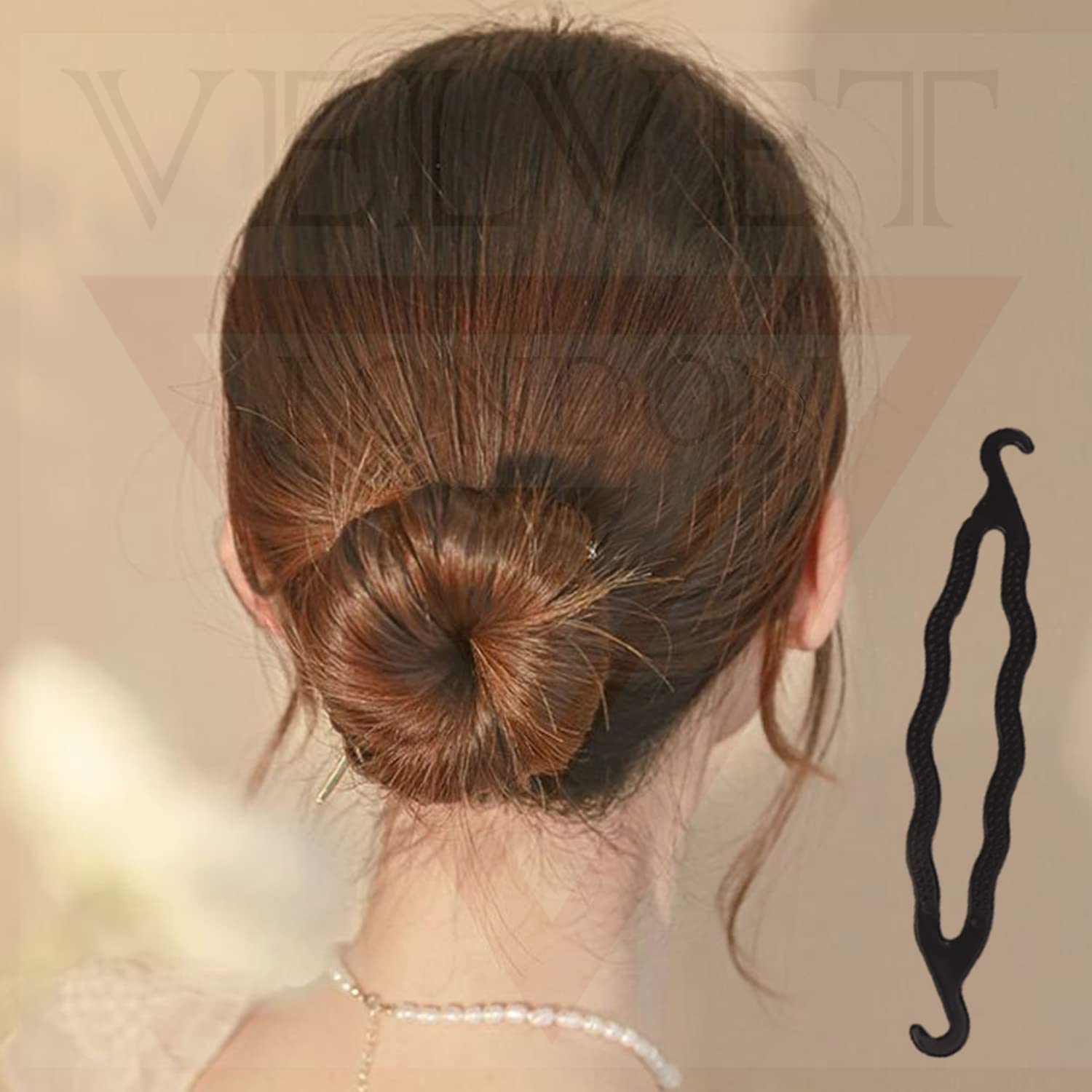 5Pcs Bun Maker Tool Set - Hair Styling & Braiding Tools for Women & Girls - Ponytail Loop Maker, Topsy Comb, Hair Braid Accessories (Black) - Perfect for Home, Salon & Travel Hairstyling