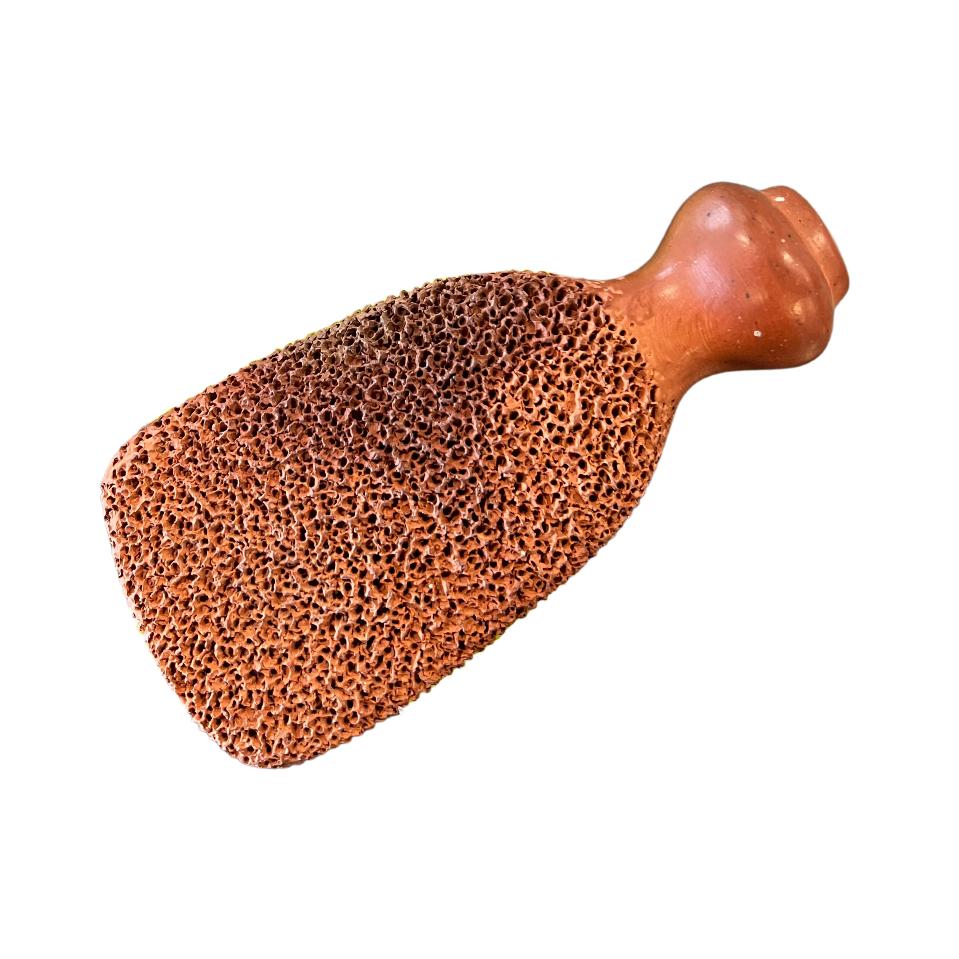 Exfoliating Foot Scrubber with Terra Cotta Texture - Natural Pumice Stone for Dead Skin Removal - Perfect for Pedicure, Dry Cracked Heels & At-Home Spa Treatments