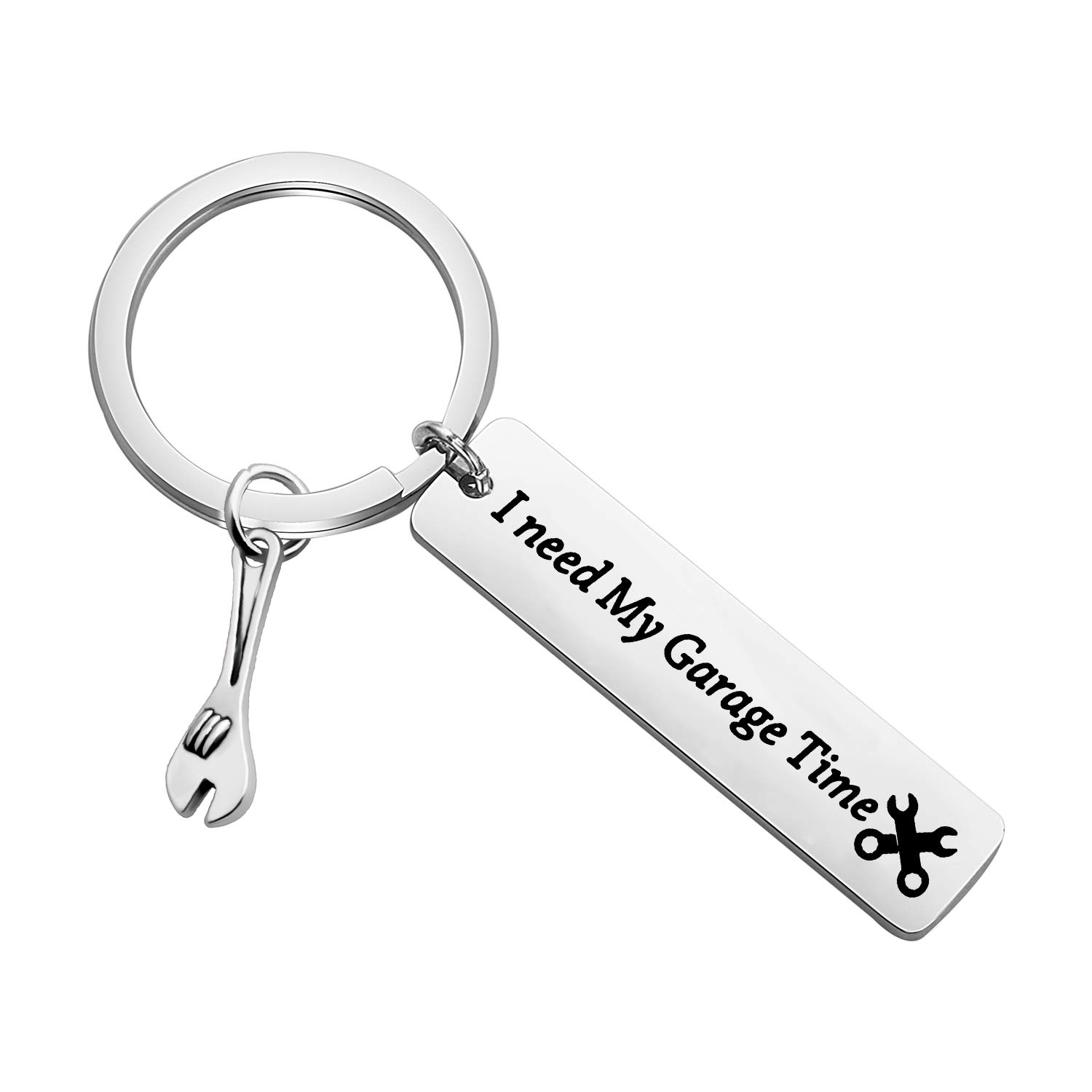 Funny Car Mechanic Keychain - 'I Need My Garage Time' Gift for Car Enthusiasts & Auto Repair Technicians | Durable Metal Key Ring for Mechanics, DIYers & Automotive Lovers - Perfect for Workshop, Garage & Everyday Use