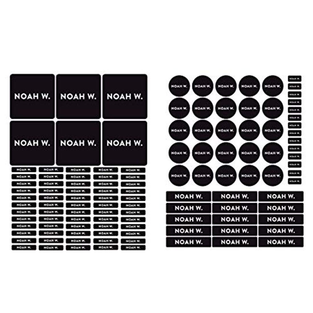 Andaz Press Custom Personalized Waterproof School Name Labels - 120-Pack Black Kids Name Stickers for School Supplies, Preschool & Daycare - Perfect for Backpacks, Lunch Boxes, Books & Water Bottles