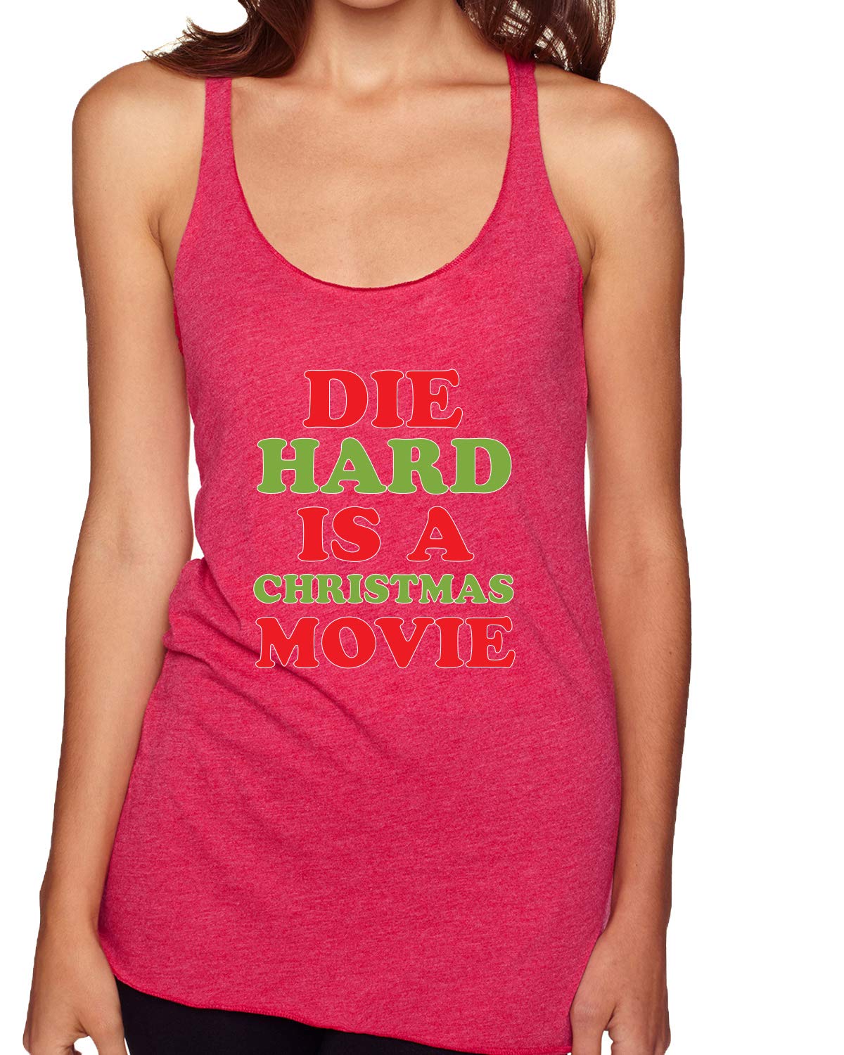 Die Hard Christmas Movie Fan Tank Top - Soft Tri-Blend Racerback Women's T-Shirt - Perfect for Holiday Parties & Festive Gift Giving