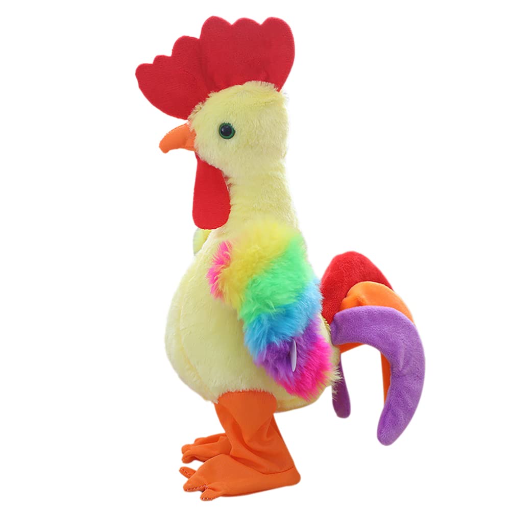 Ochine Squawking Chicken Musical Plush Toy - Electric Walking Singing Rooster Stuffed Animal for Kids & Adults | Interactive Electronic Gift for Birthdays, Parties & Home Decor