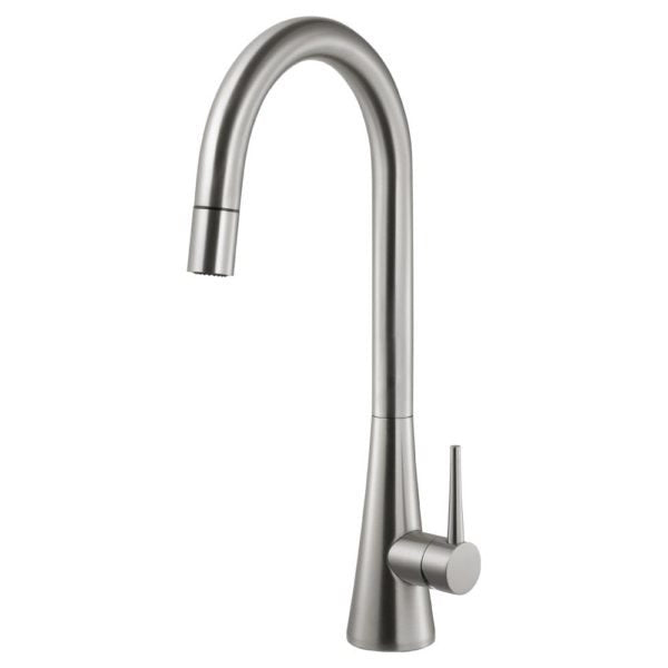 Hamat SEPD 1000 BN Brushed Nickel Pull Down Kitchen Faucet - Dual Function Sprayer for Washing Dishes & Filling Pots, Modern Design for Home & Restaurant Use