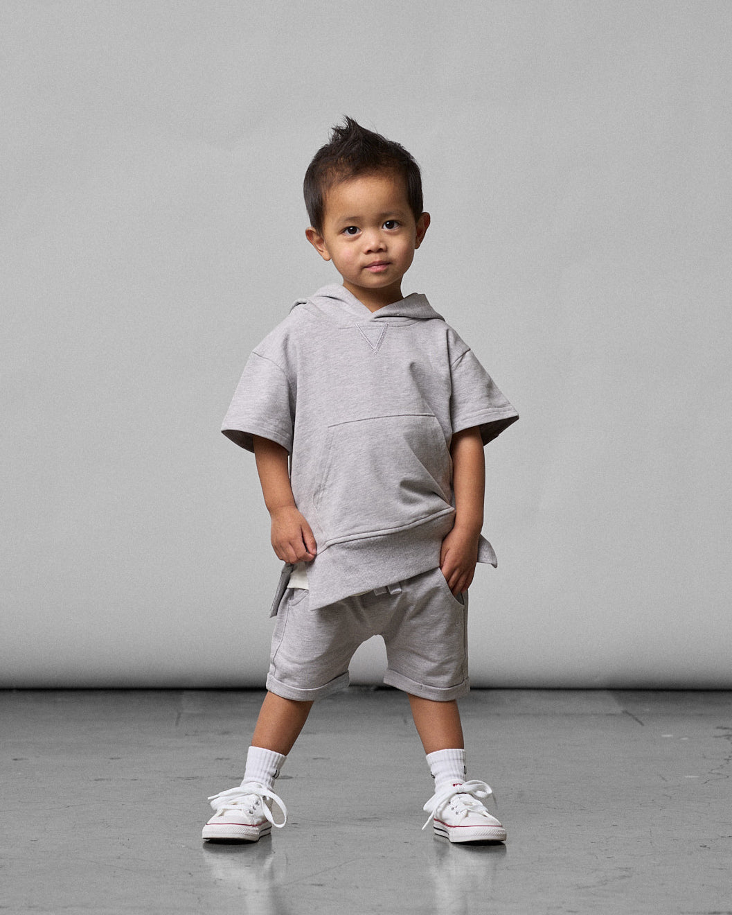 Men's Casual Short Sleeve Hoodie - Light Grey Pullover for Streetwear & Lounge Wear | Gym, Running, Outdoor Activities