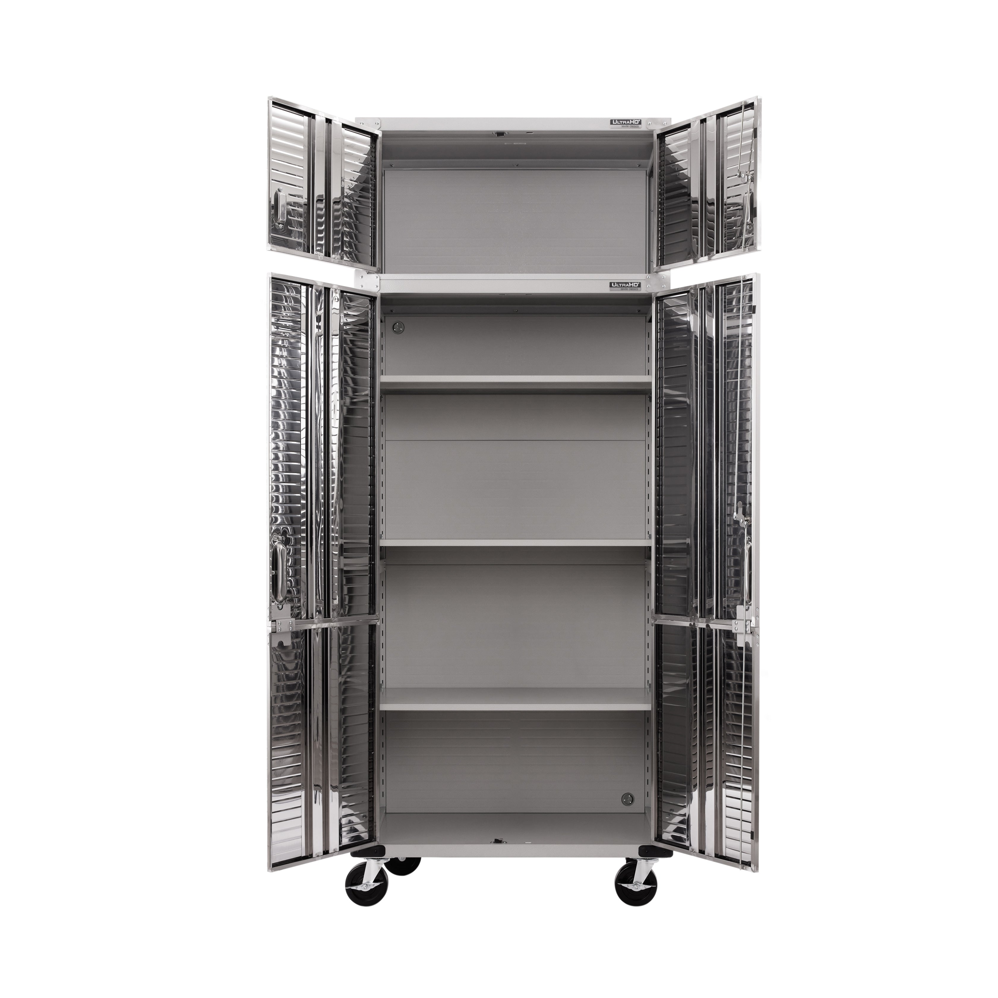 UltraHD® 2-Piece Storage Cabinet Set - Modern Organizer for Home, Office & Garage - Perfect for Closet Organization & Space Saving Solutions