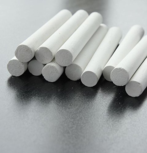 FixtureDisplays® 12-Pack White Chalk Sticks - Premium Quality Dustless Chalk for Classrooms, Restaurants & Home Use - Ideal for Chalkboards, Signs & Crafts