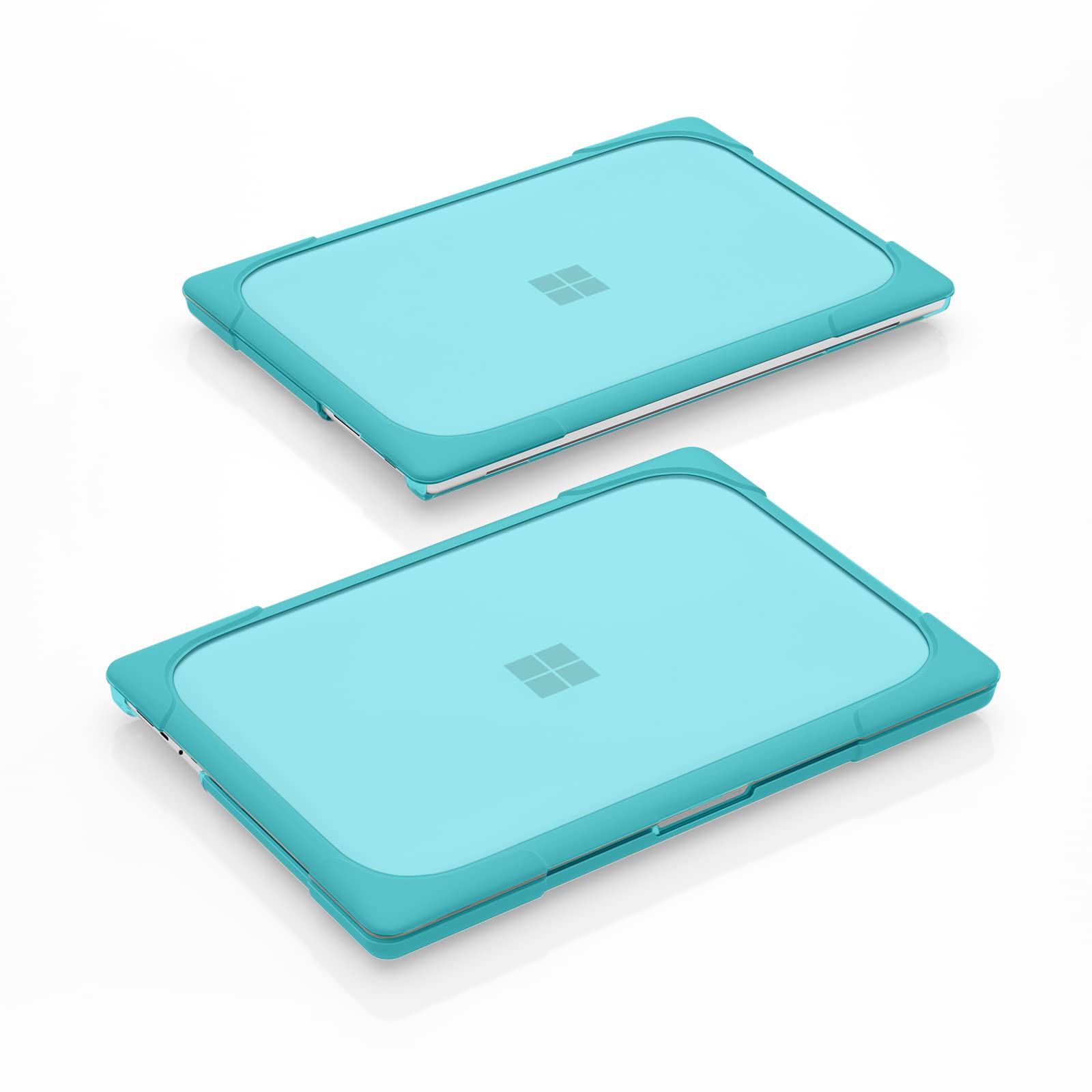 Batianda Shockproof Protective Case for 12.4 Inch Microsoft Surface Laptop Go 2 & Go 3, Durable Cover with Foldable Kickstand & Keyboard Protection, Blue - Ideal for Travel, Work, and School