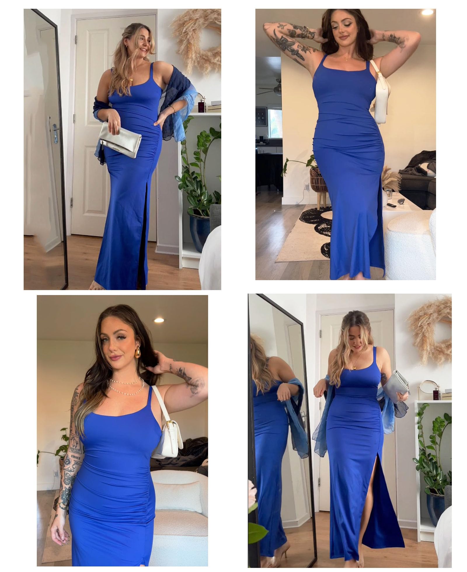 Popilush Shapewear Dress - Bodycon Maxi Dress with Built-in Shapewear for Women | 2025 Trending Slimming & Tummy Control | Perfect for Weddings, Parties & Evening Events