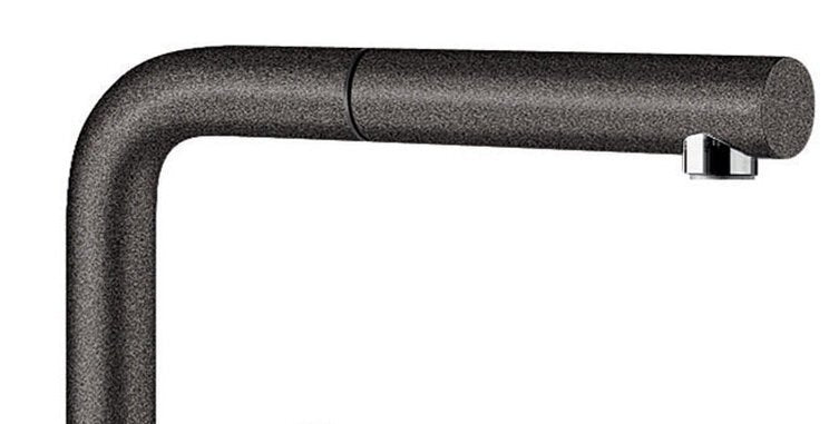 Blanco LINUS S Stainless Steel Pull-Out Tap Kitchen Sink Mixer - Modern Anthracite Finish | Perfect for Contemporary Kitchen Remodeling & Home Renovation Projects