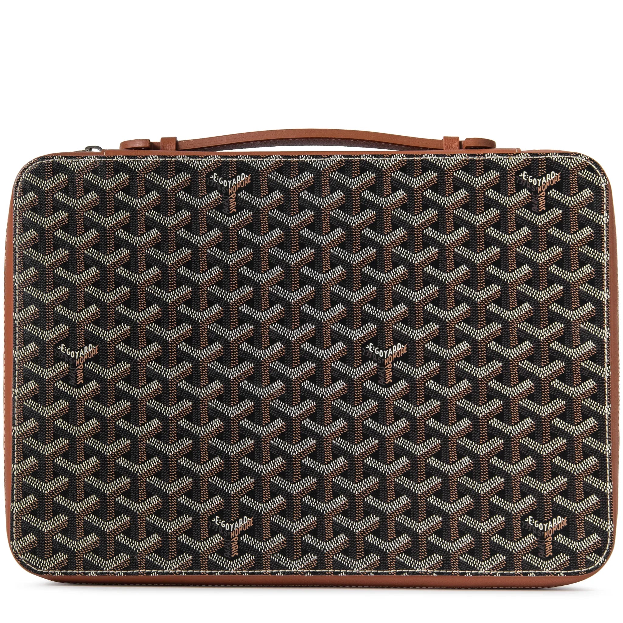 Goyard Compagnon Universel A4 Black Tan Leather Tote Bag - Stylish & Durable for Work, Travel & Everyday Use