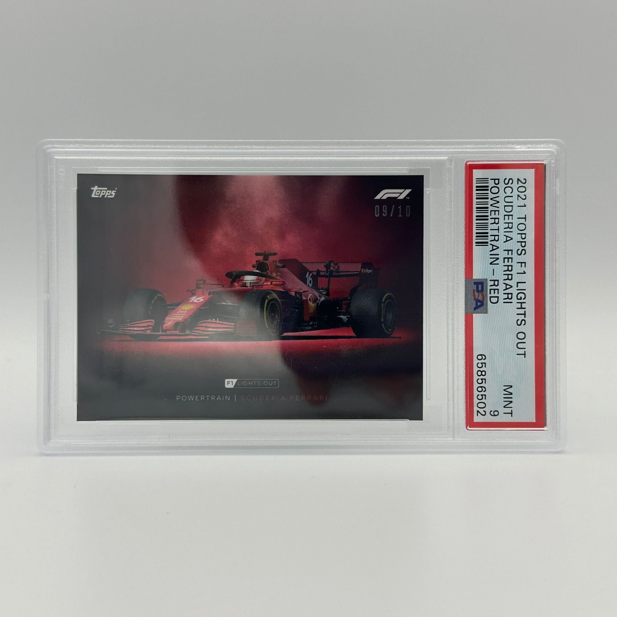 2009-2010 Ferrari Powertrain Red Parallel PSA 9 Graded Card - Perfect for Collectors, Sports Memorabilia Enthusiasts & Ferrari Fans