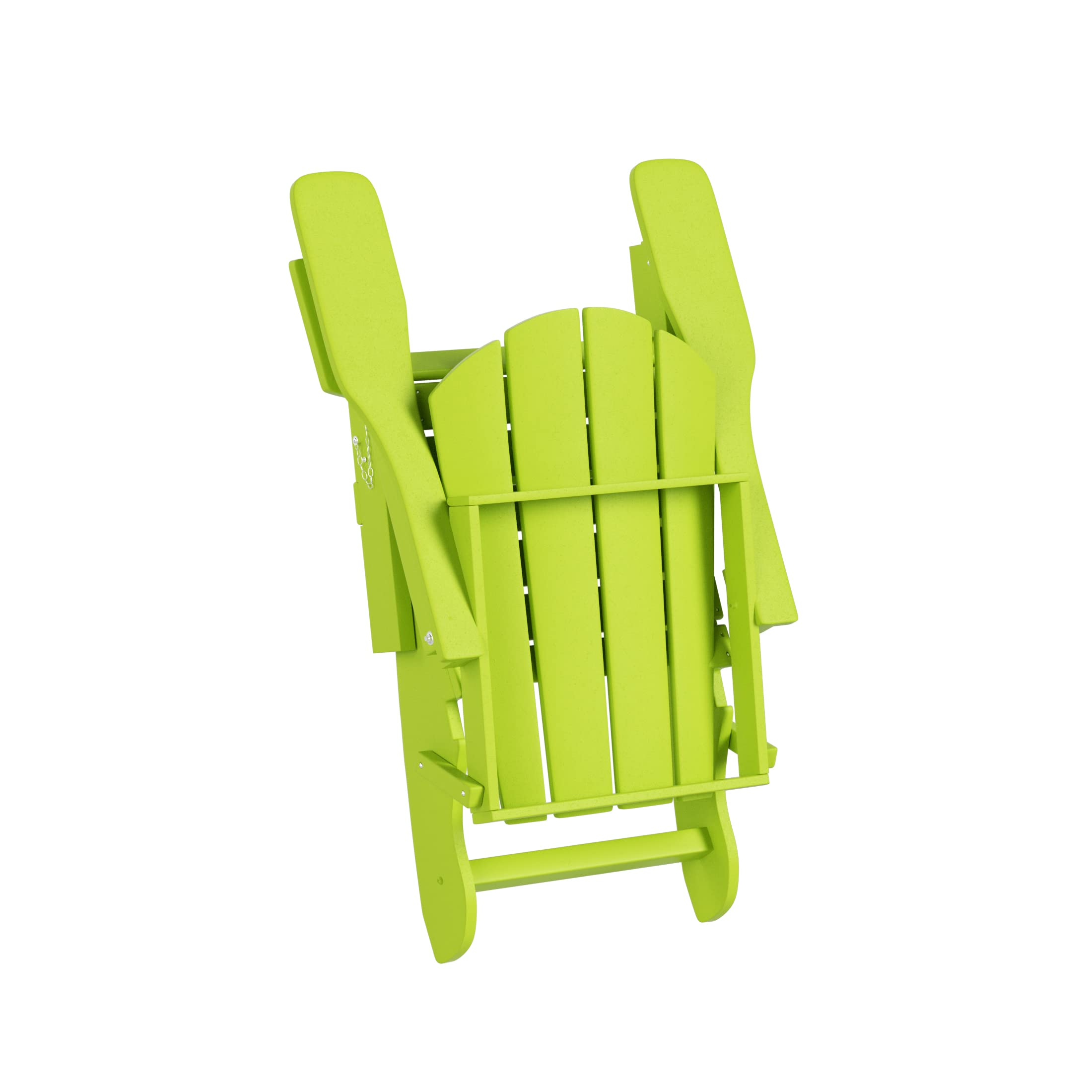 HDPE Adirondack Chair Set with Ottoman & Table - Outdoor Patio Furniture for Garden, Backyard