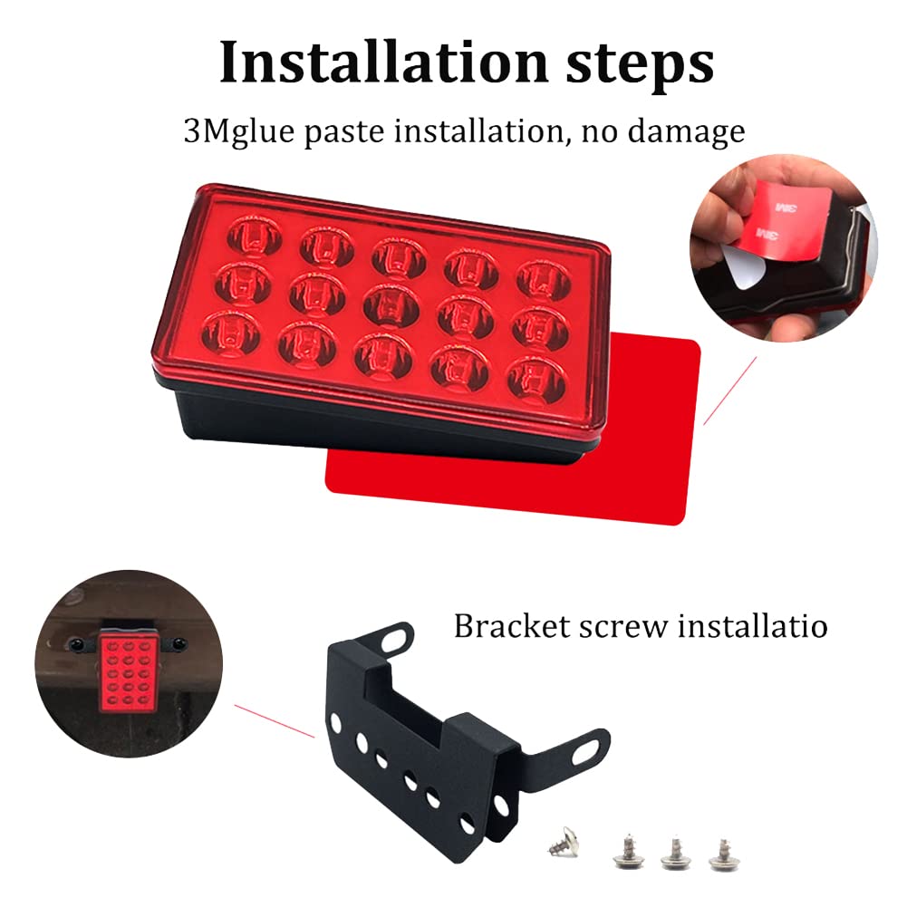 TRIPPER 15-LED F1 Style Universal Car Brake Light - Black Rear Spoiler Tail Light with LED Technology | Perfect for Night Driving & Custom Car Modifications