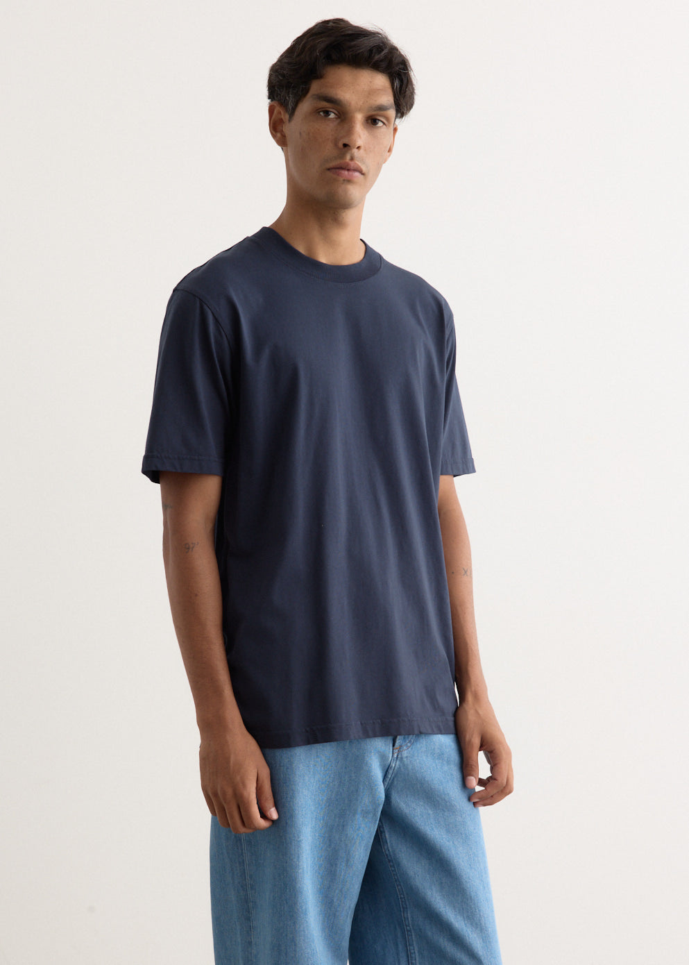 Adam Regular Fit Cotton T-Shirt 3209 - Navy Blue Casual Wear for Men | Perfect for Everyday Outfits, Work & Weekend Relaxation