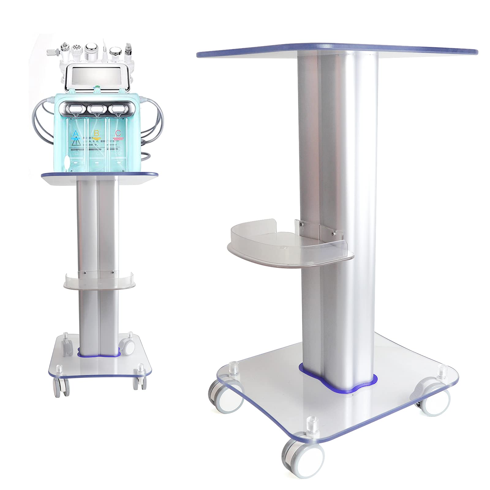 Professional Salon Rolling Trolley Cart with Wheels - Beauty Equipment Storage Organizer for Spa, Barber Shop & Hair Salon - Perfect for Styling Tools, Small Bubbles Machines & Beauty Accessories