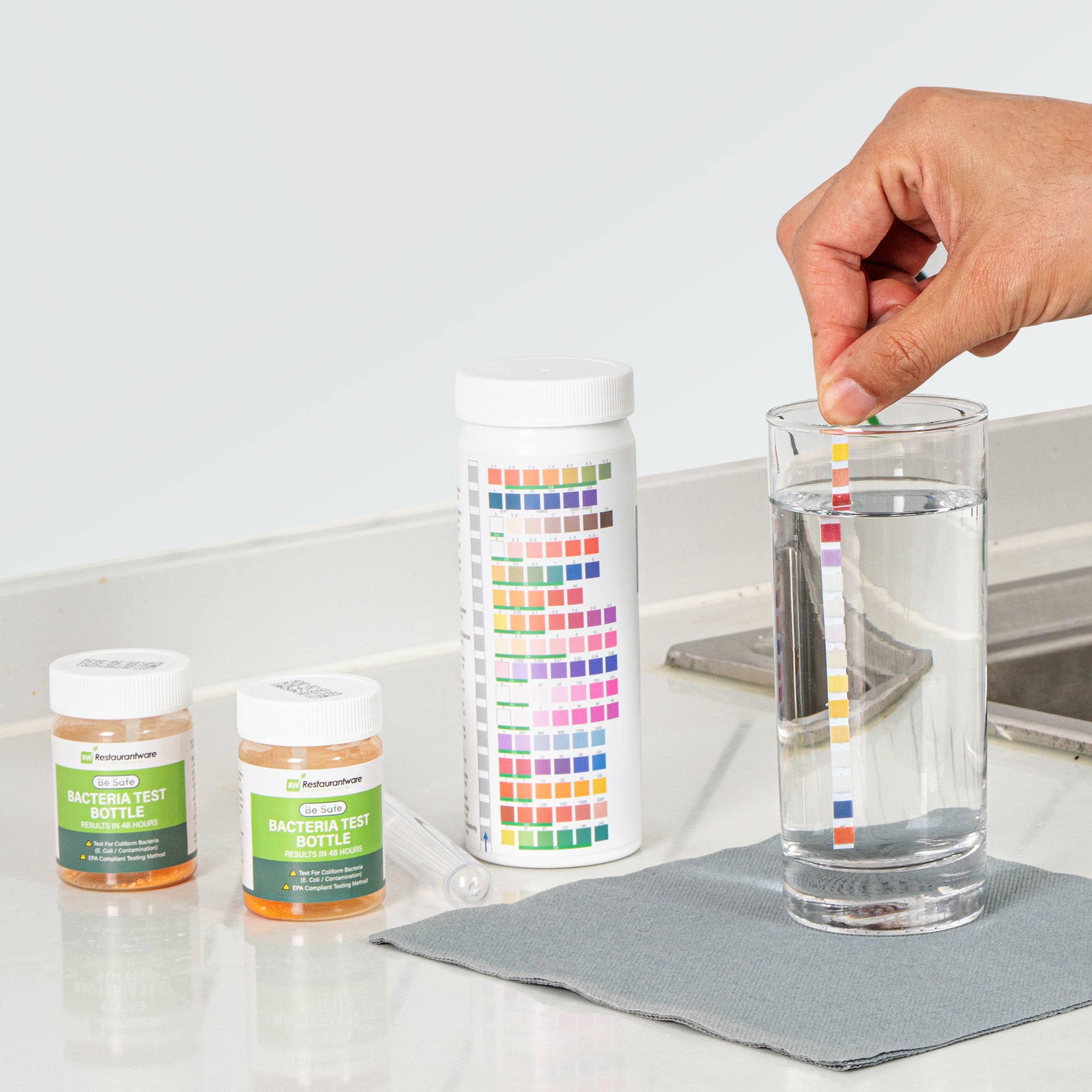 17 in 1 Premium Drinking Water Test Kit - 100 Strips with 2 Bacteria Tests | Home, Camping & Emergency Water Safety Testing