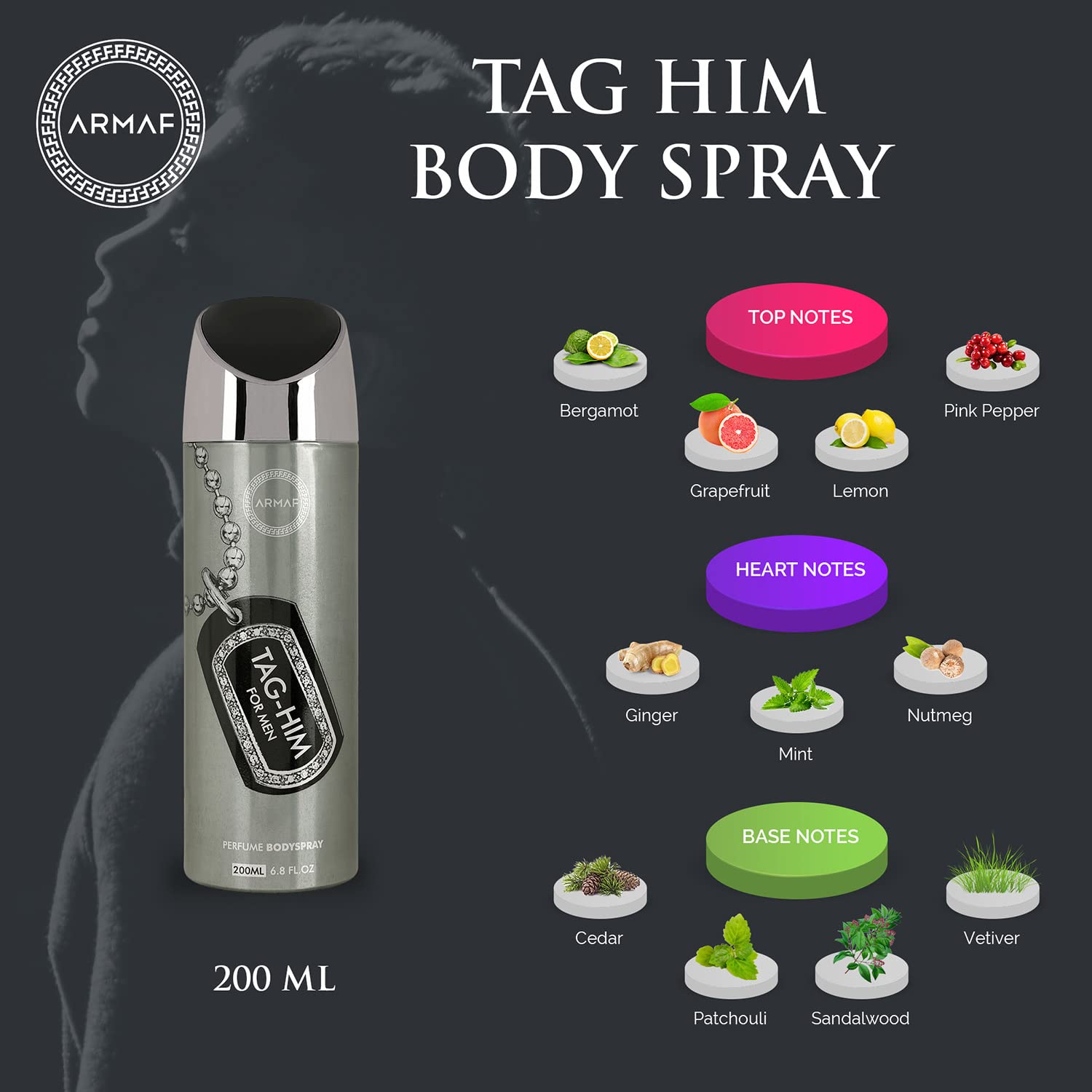 Armaf Body Spray for Men & Women - 200ml Long Lasting Fragrance for Daily Use, Gym, Office & Outdoor Activities