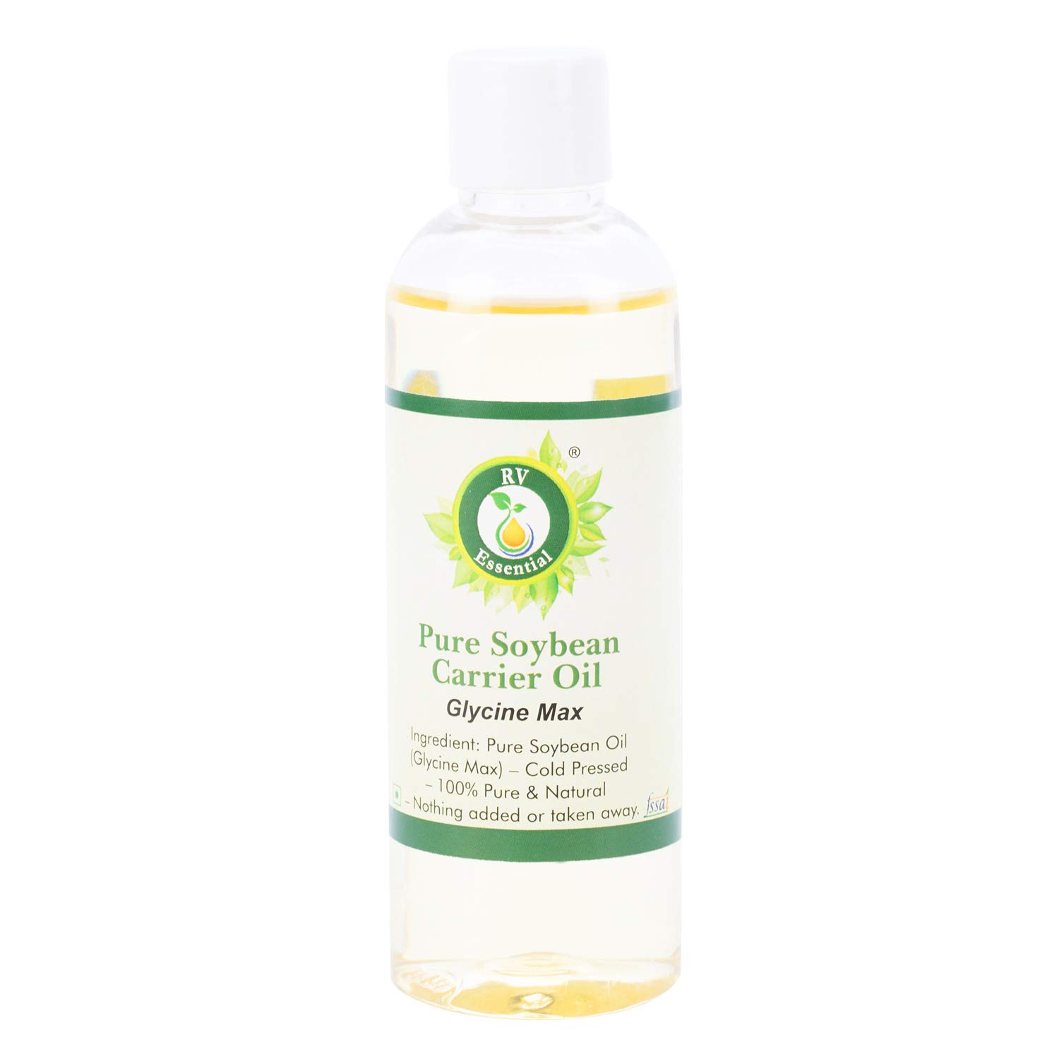 Pure Soybean Carrier Oil 100ml - RV Essential Glycine Max - Cold Pressed, Unrefined, Natural Moisturizer for Skin & Hair Care - DIY Beauty, Massage, Aromatherapy