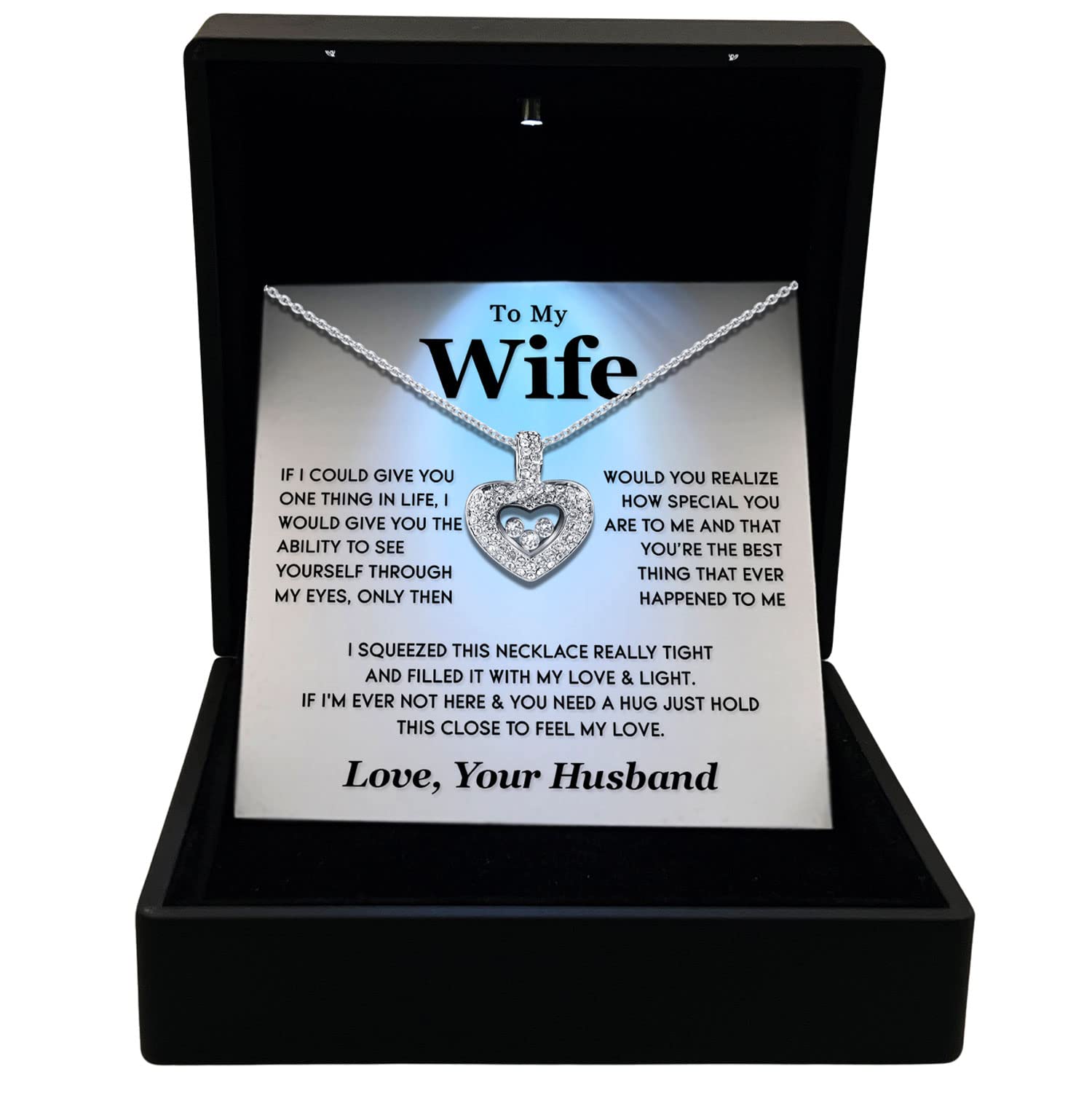 TRYNDI Romantic Heart Necklace for Women - Elegant Jewelry Gift for Wife, Girlfriend, Mom on Christmas, Anniversary, Birthday | Perfect for Date Nights, Valentine's Day & Special Occasions